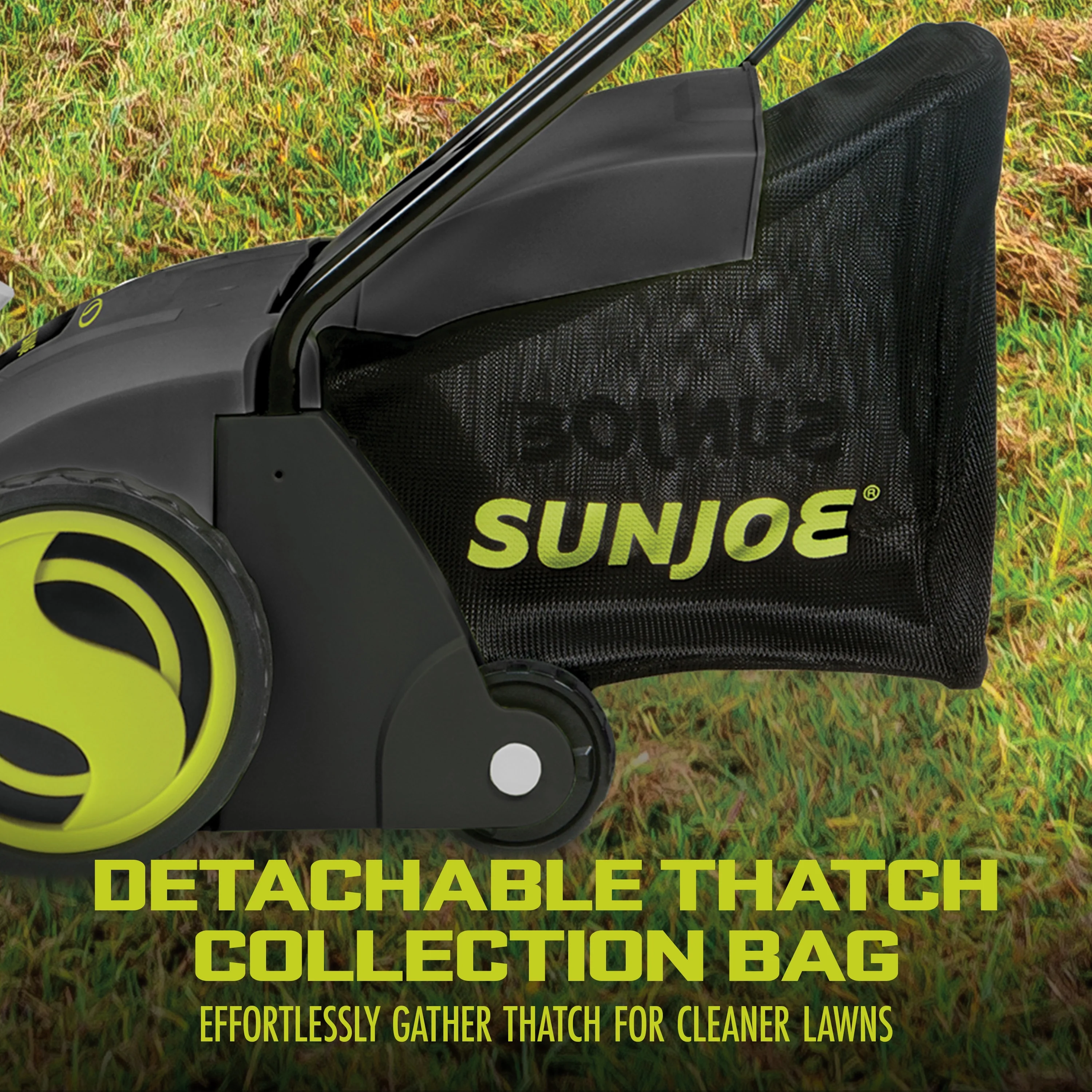 Sun Joe 12 Amp Electric Dethatcher and Scarifier with 8 Gallon Bag