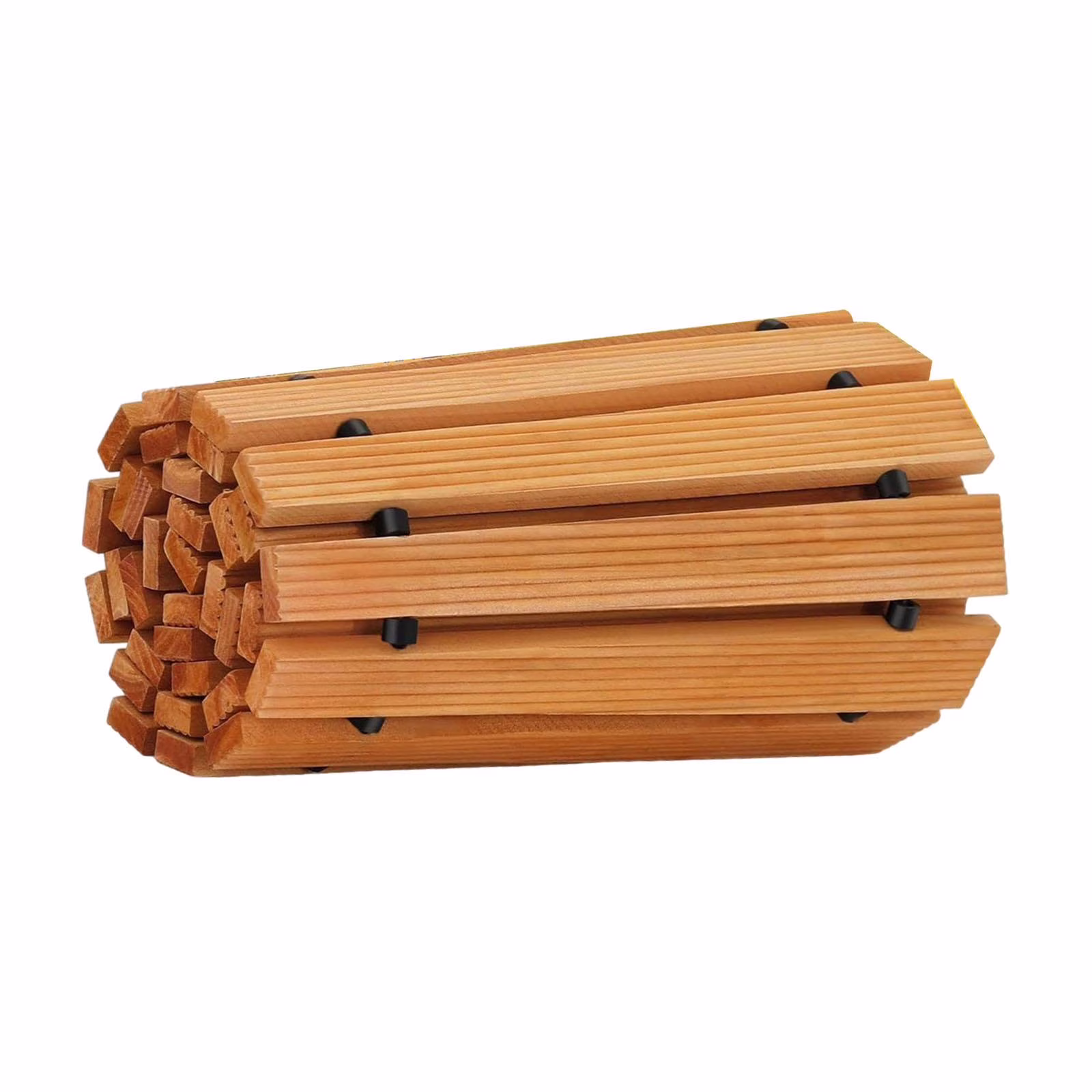 Vsenkes Wooden Garden Pathway Curved Boardwalk Walkway for Patio Event Outdoor Space