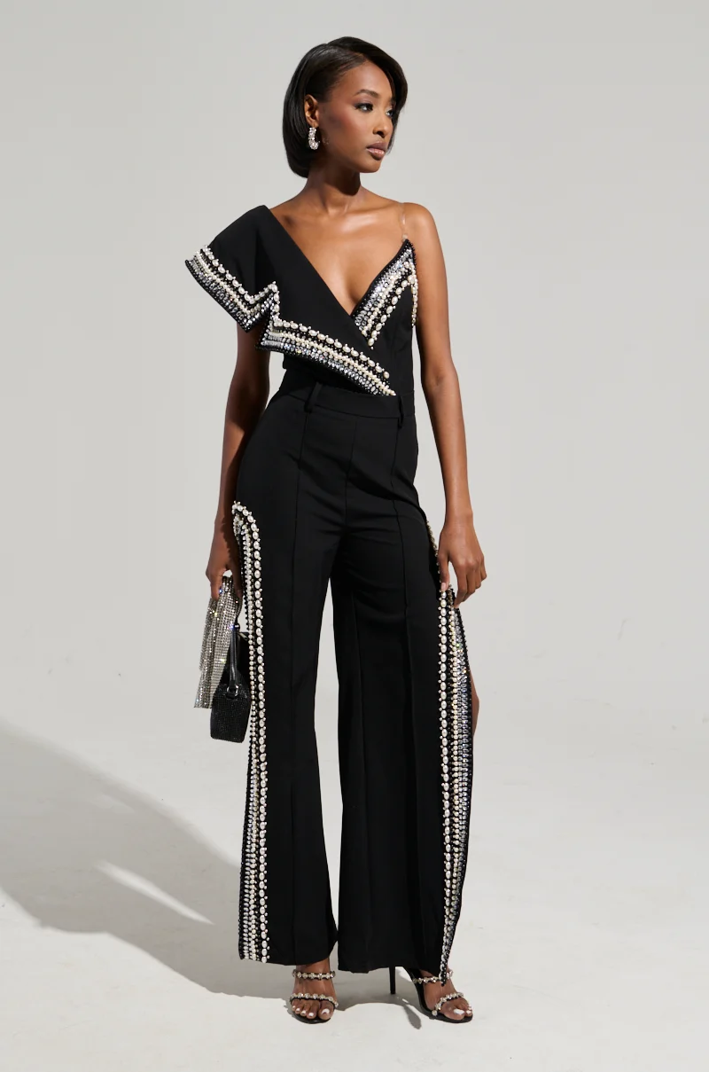 LUXURIOUS PANTS WITH SIDE SLITS - Akira Store