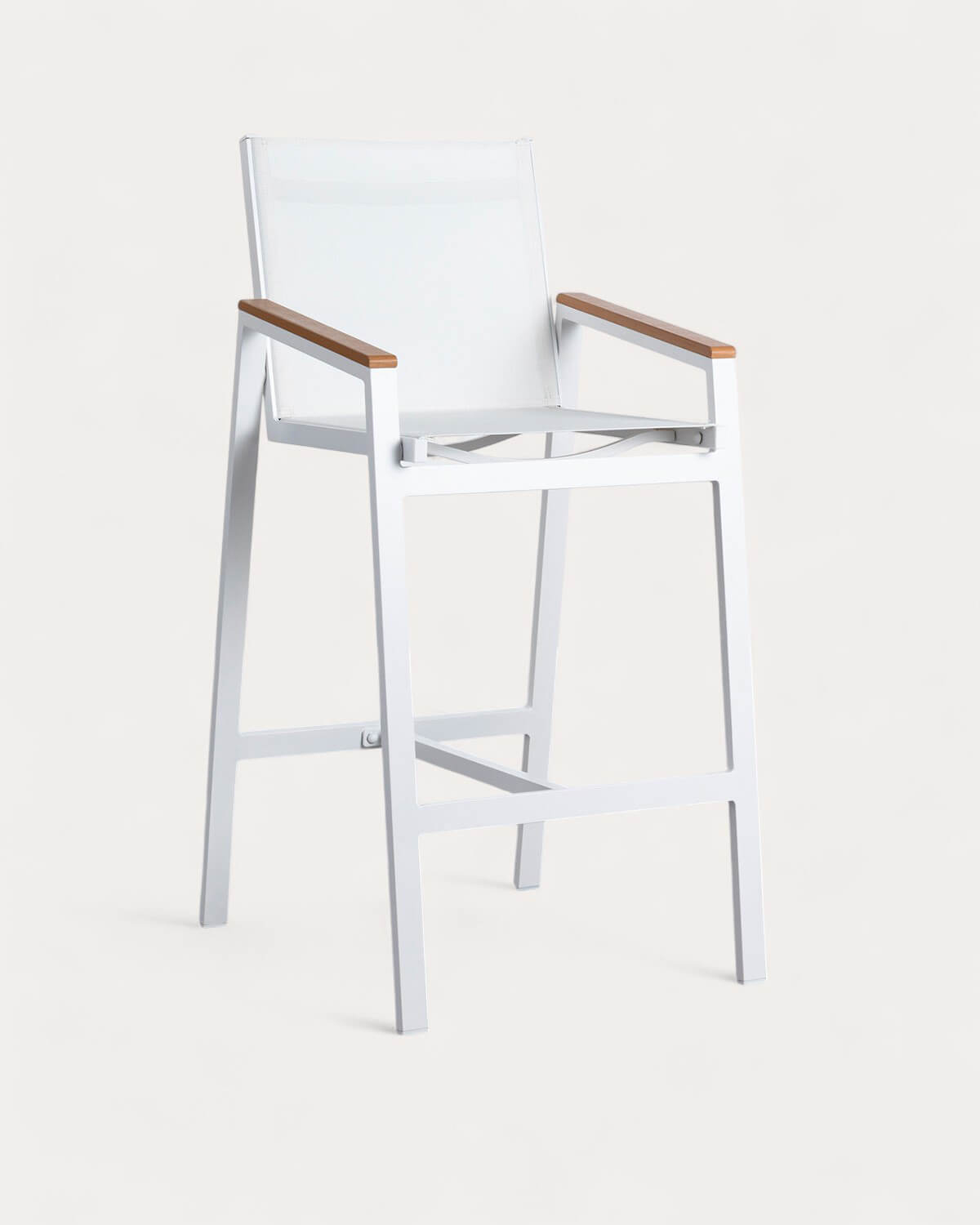 Korce - Pack 4 Taburetes Exterior Altos de Aluminio (74,5 cm) Korce