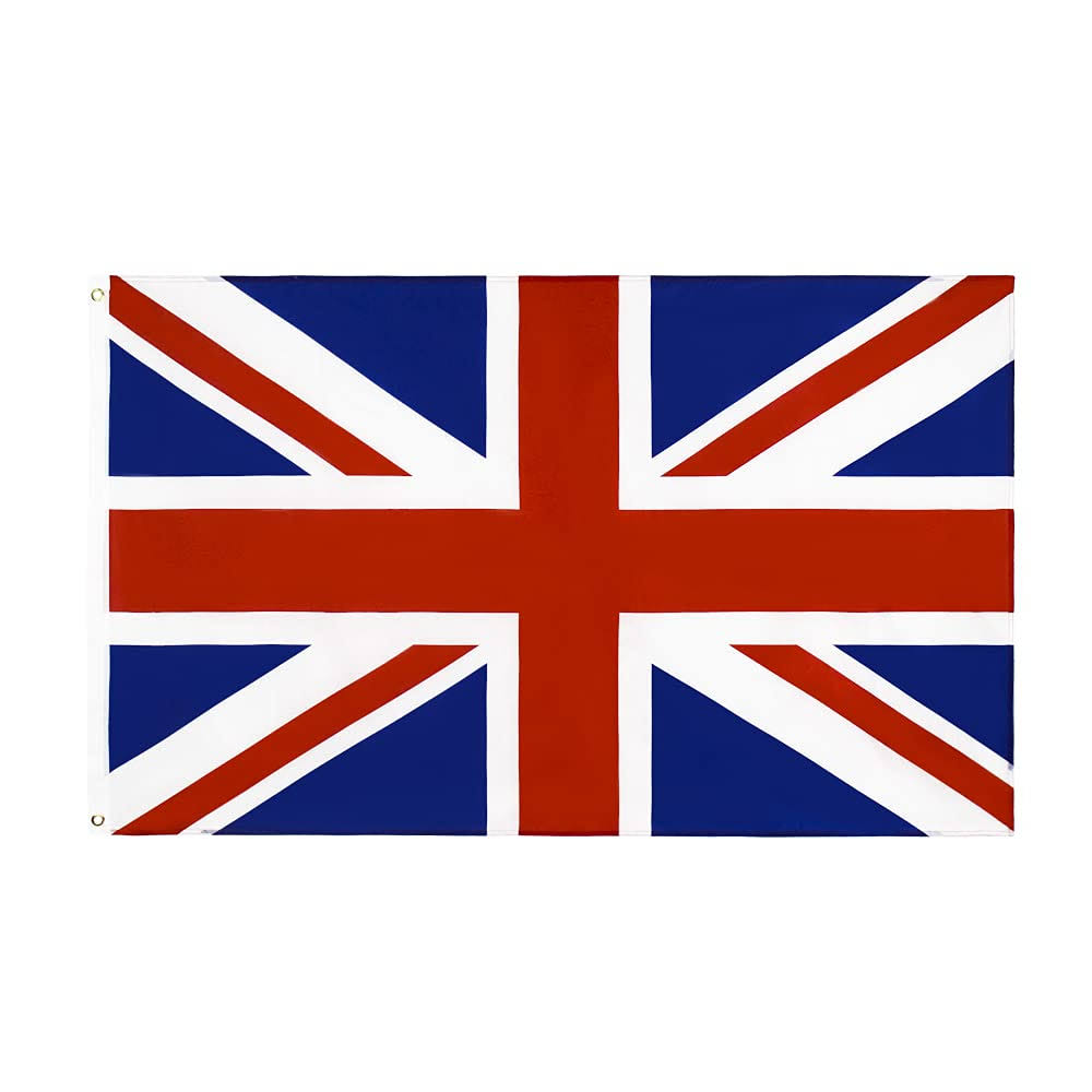 ANJOR United Kingdom UK Flag 3x5 Foot British National Flags Polyester with Brass Grommets 3 x 5 ft