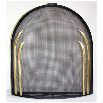 Standing Curved Deco Fireplace Screen - TA Screen Specialist, Inc.