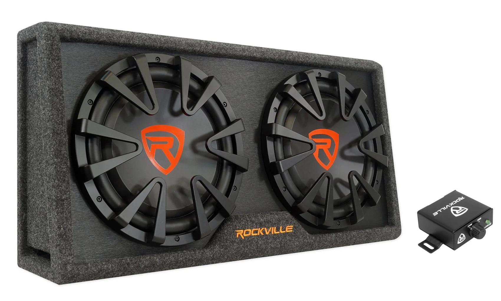 RG212CA 2000w Dual 12 inches Vented Powered Car Subwoofer Enclosure+Amp Kit - Image 6