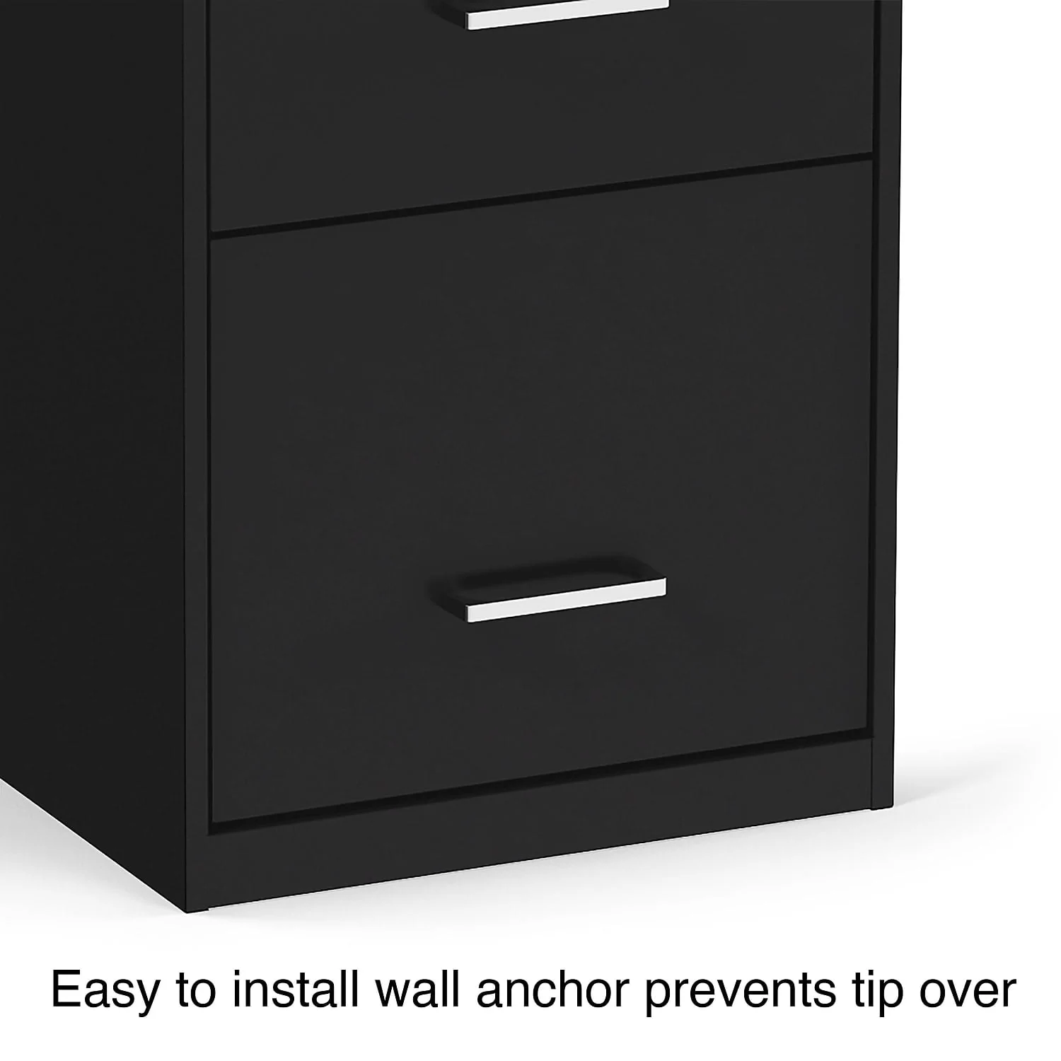 Staples 4 - Drawer Vertical File Cabinet Locking Letter Black 18