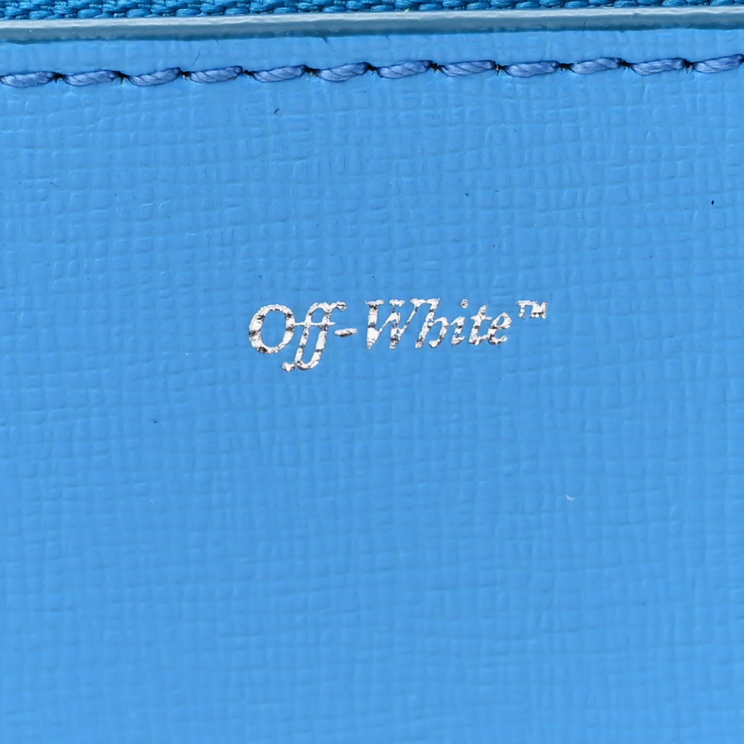Saffiano Striped Mini Diag Binder Clip Bag Blue