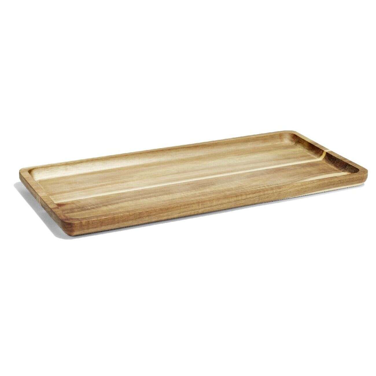 Plateau en bois d'acacia rectangulaire 17,8x40cm