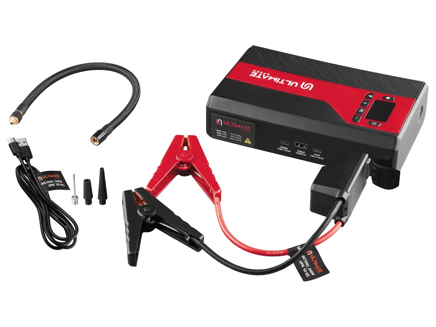 ULTIMATE SPEED Batterie externe Powerbank avec compresseur UPK 10 H5 / MPPK 10 H5