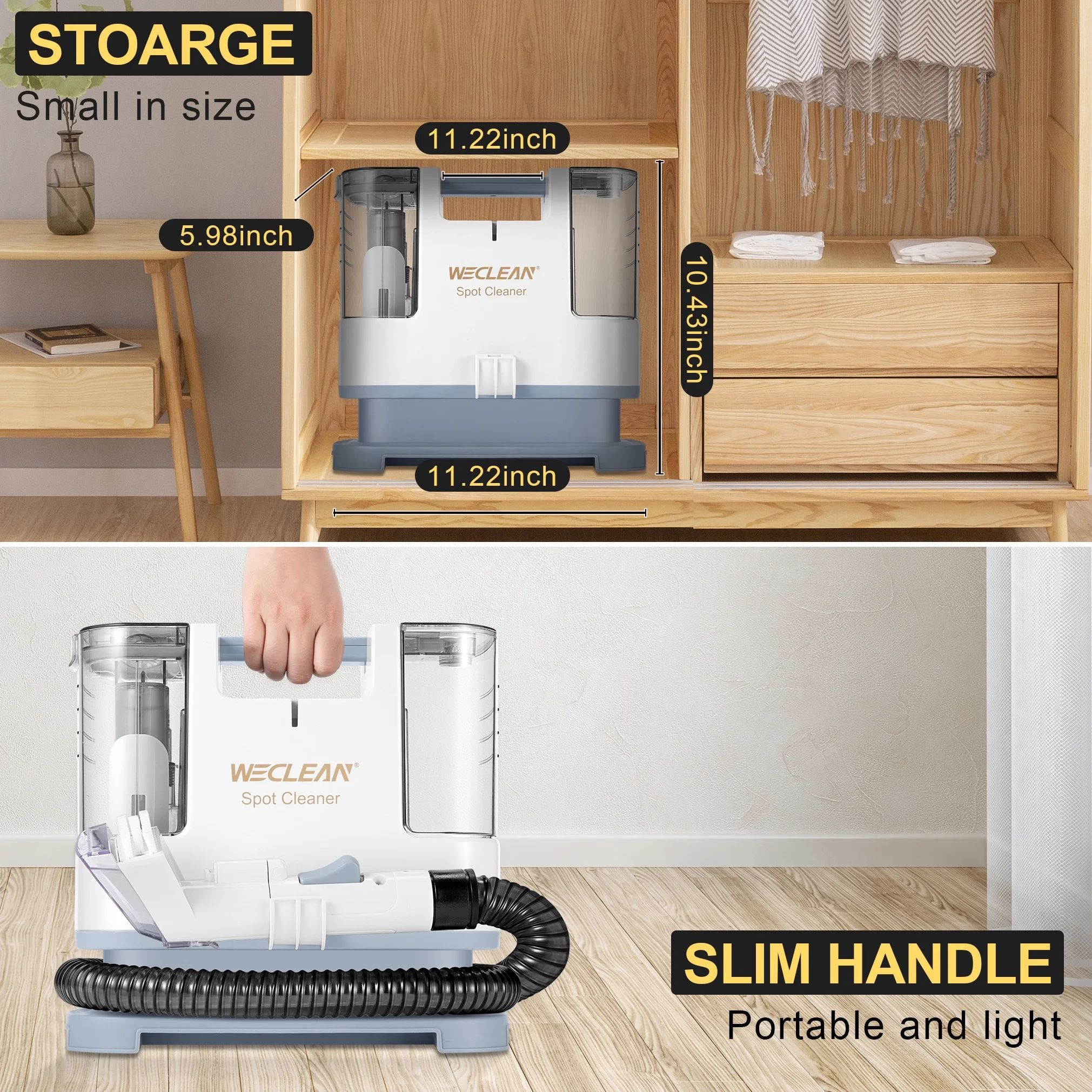 C1 Portable Extractor for Couch and Carpet Cleaner Upholstery Cleaner for Deep Cleaning - Image 4