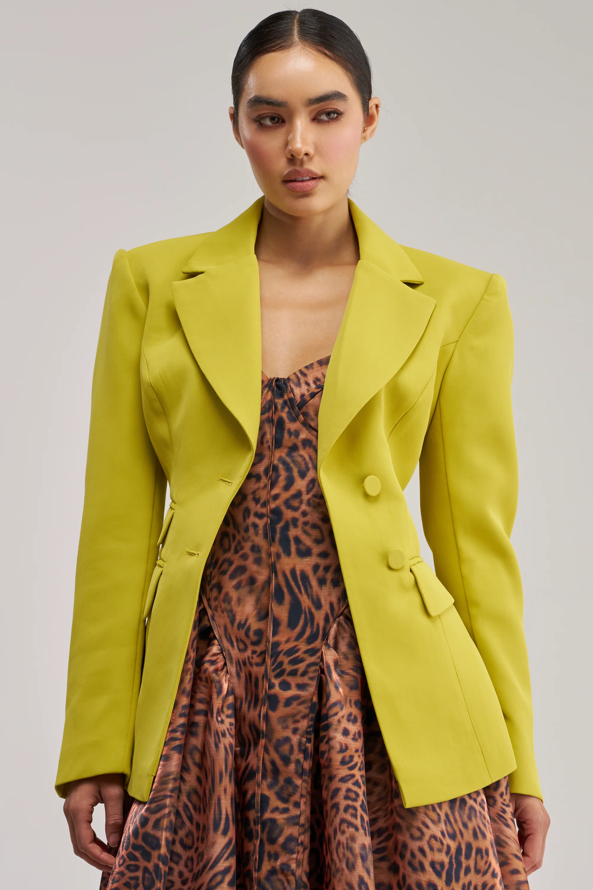 THE BLUEPRINT BLAZER IN CHARTREUSE - Akira Store
