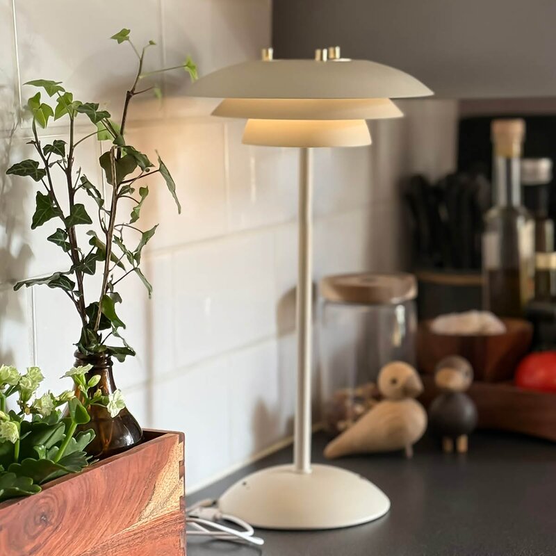 Epsilon Recharge portabel bordlampe 37 cm beige