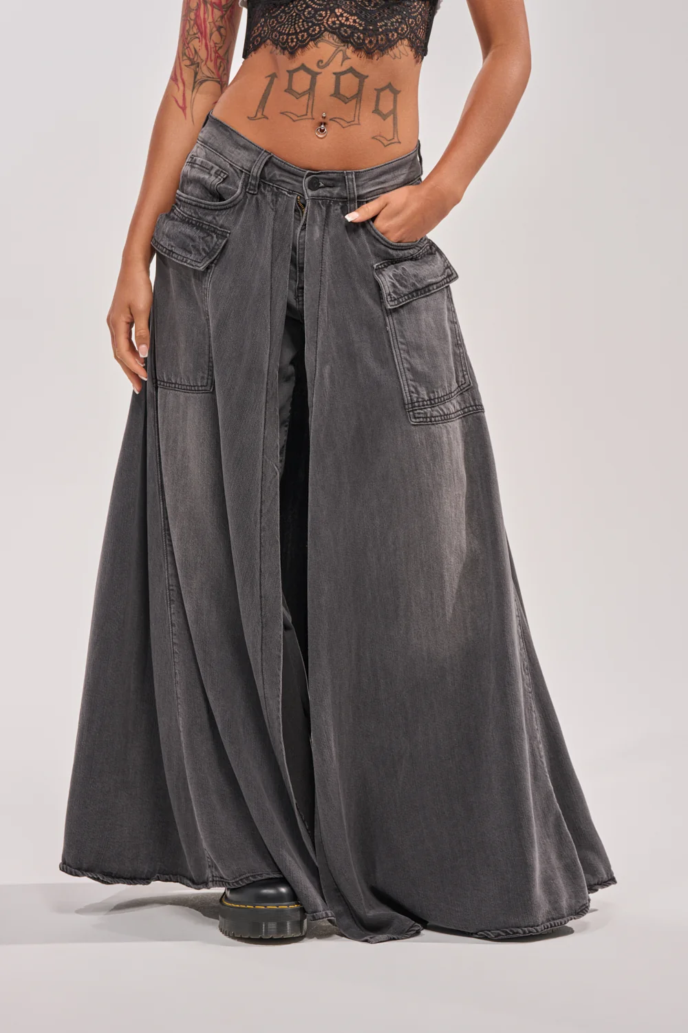 MIXED EMOTIONS DENIM PANT - Akira Store