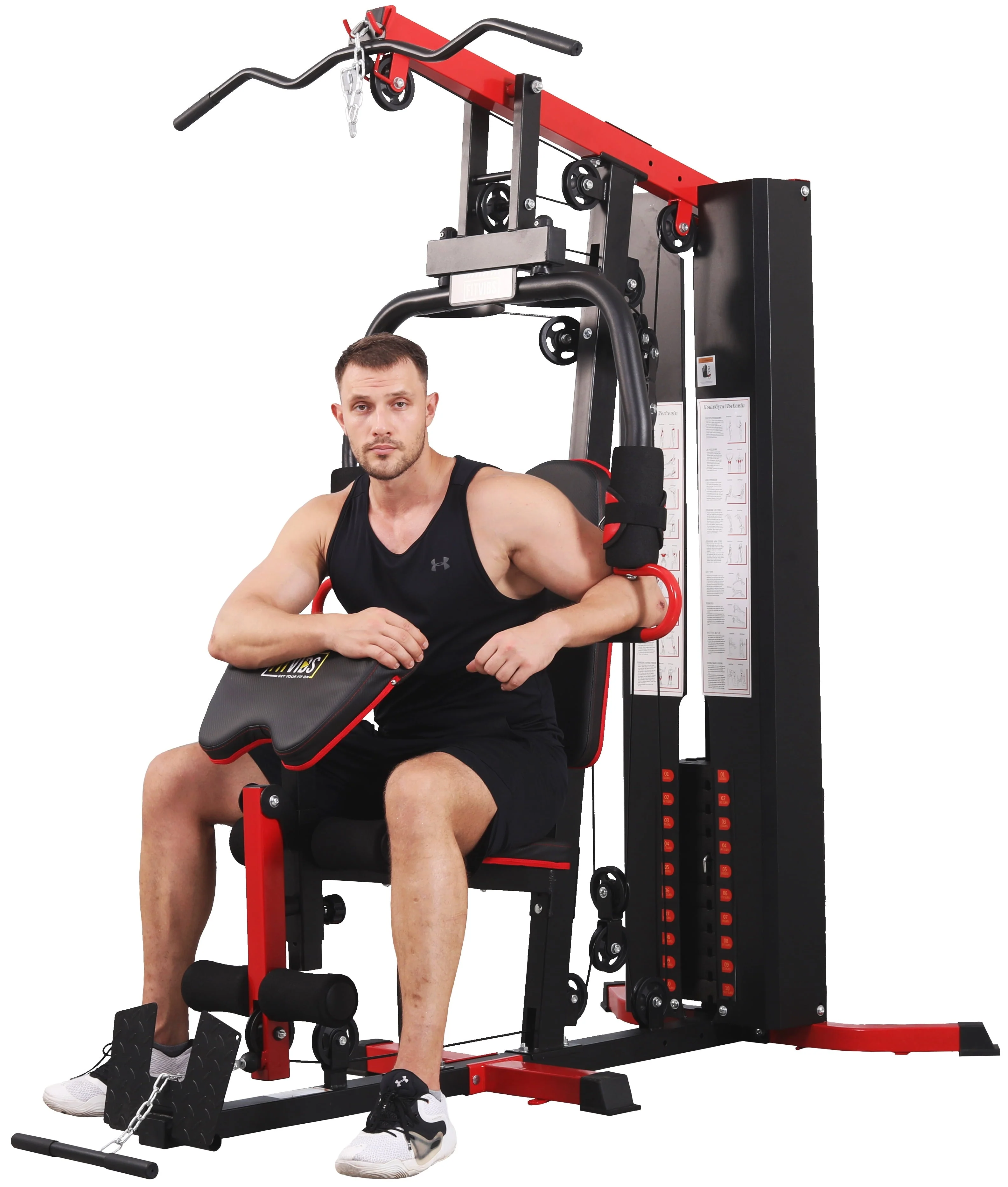 LX750 Home Gym System Workout Station with 330 Lbs of Resistance, 122 5 Lbs Weight Stack, One Station, Comes with Installation Instruction Video, Ships in 5 Boxes Image 5