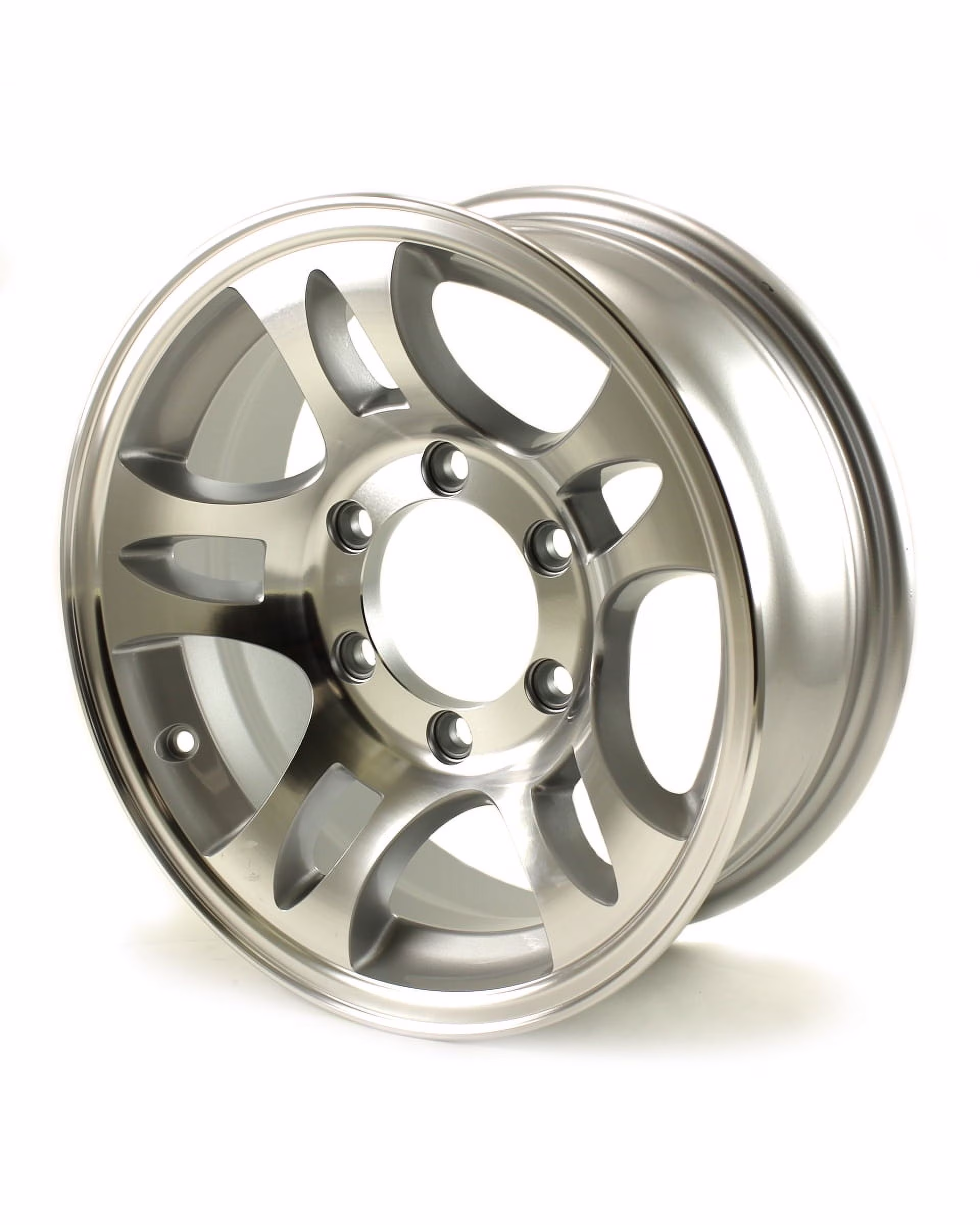 15x6 6-Lug on 5.5" Aluminum T03 Trailer Wheel T03-56655T