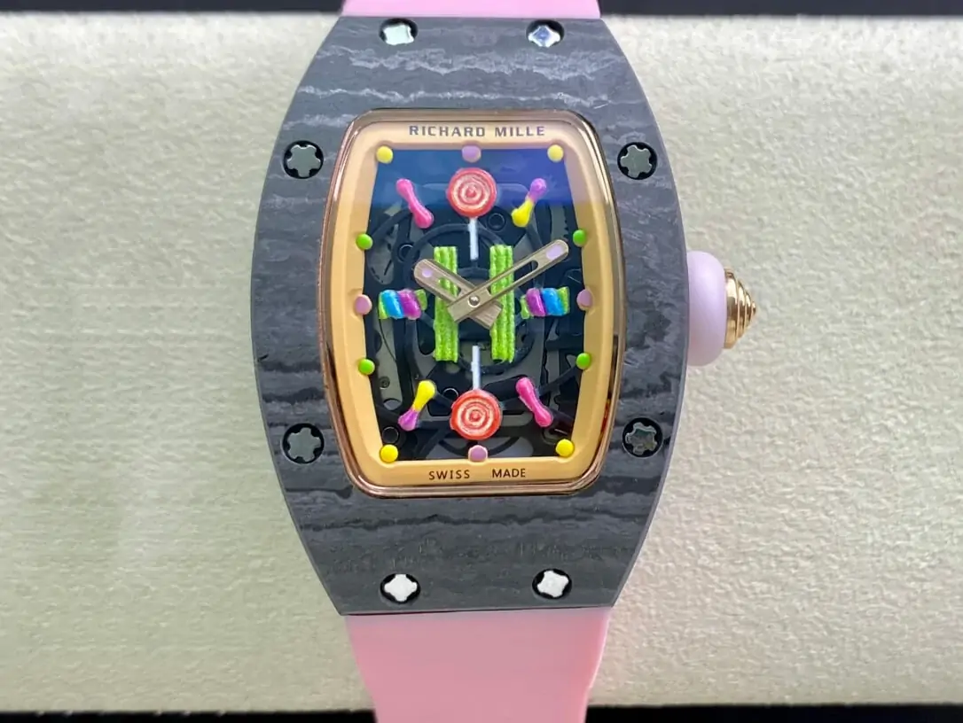 Richard Mille RM-07 Bon Bon RM Factory Pink Rubber Strap