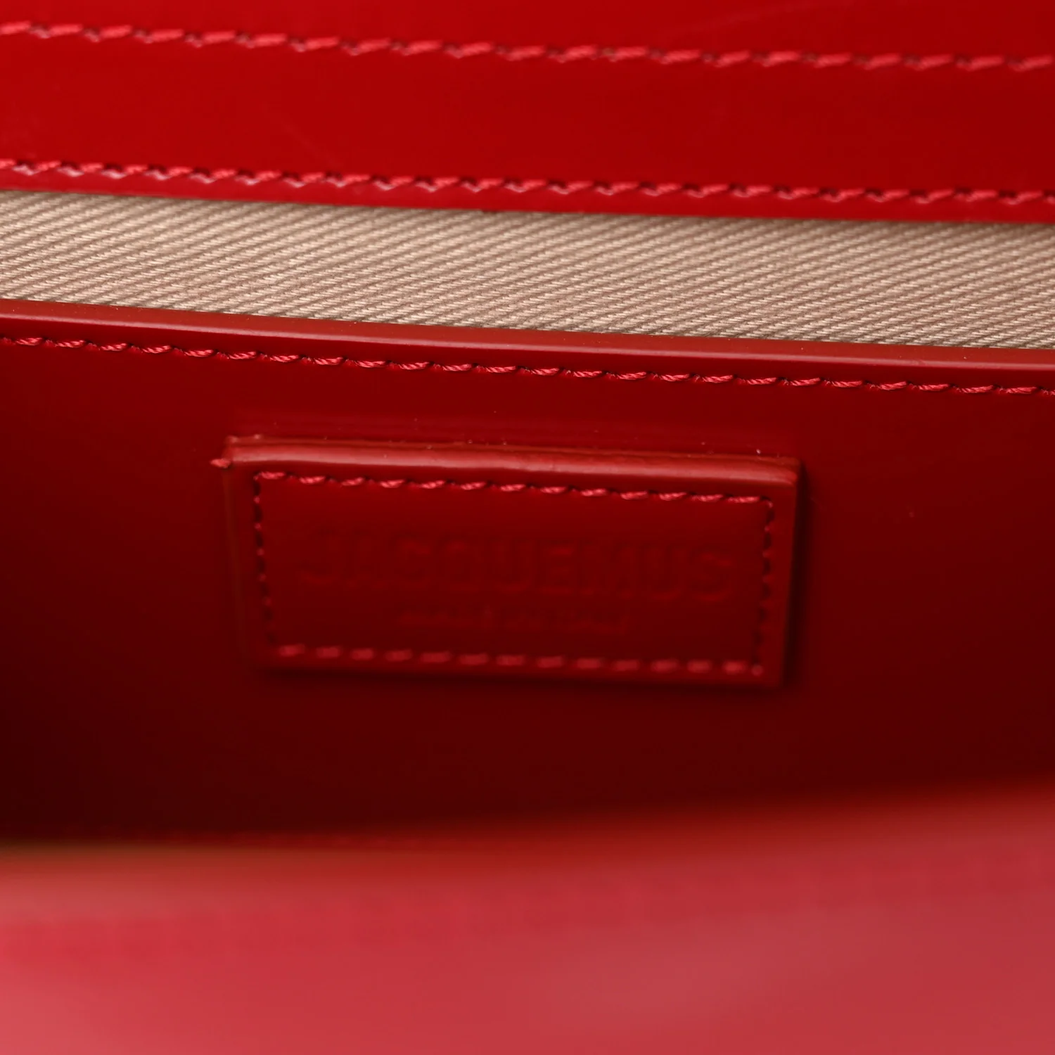 Glazed Calfskin Le Grand Bambino Red