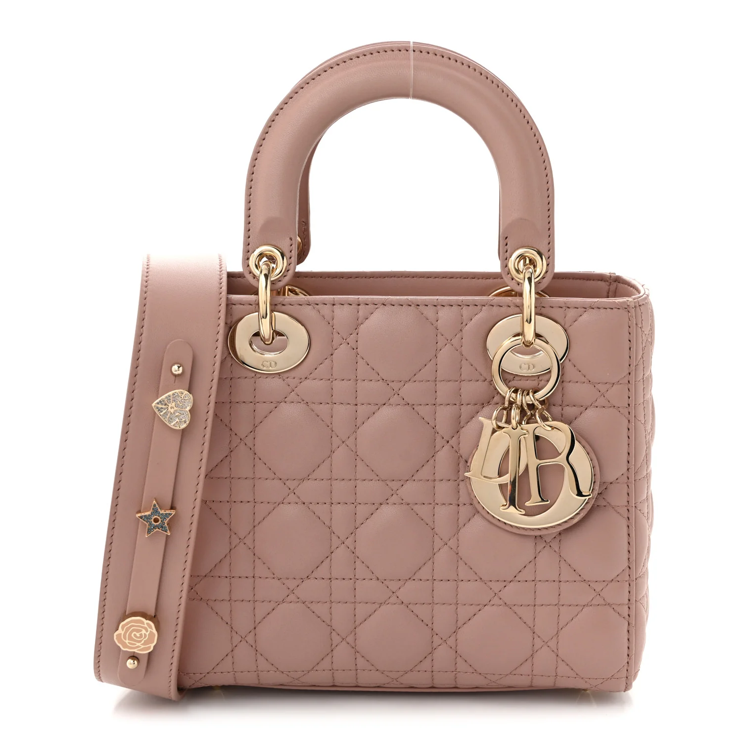 Lambskin Cannage Small Lucky Badges My Lady Dior Fard