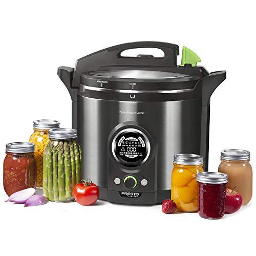 Stérilisateur numérique Presto 02144 de 12 pintes, noir inox