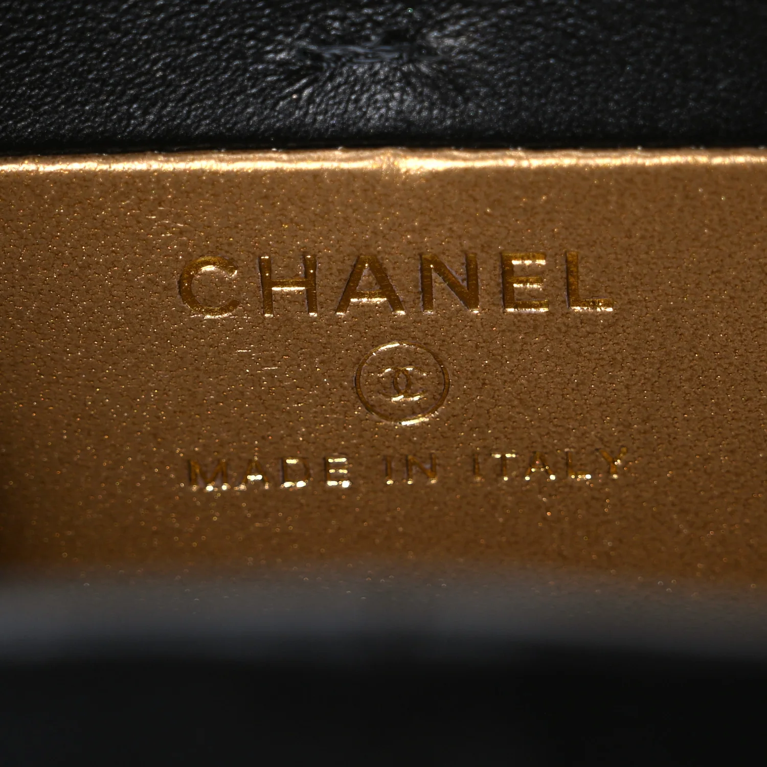 Lambskin Quilted Vanity Clutch With Chain Black