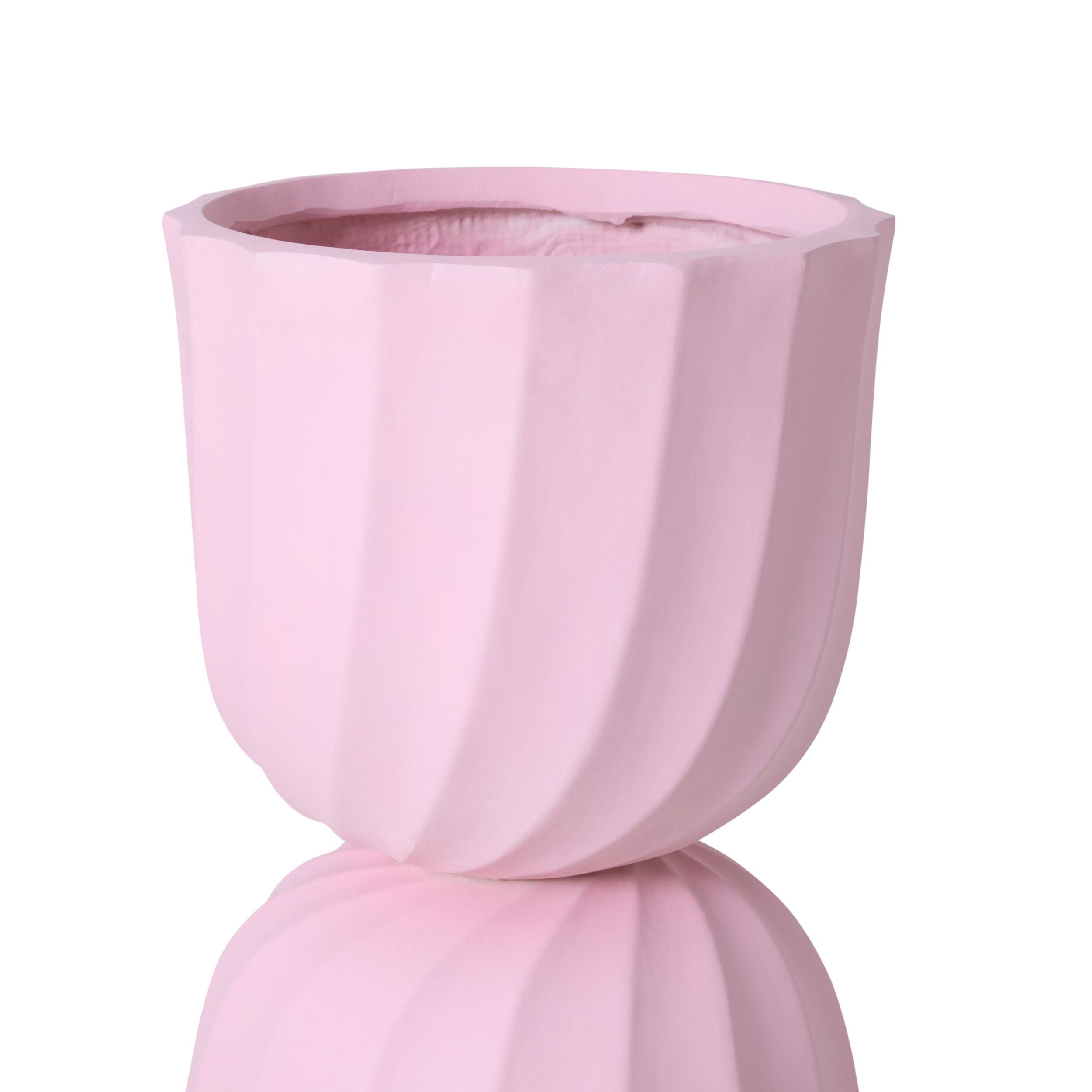 Twist Pedestal Planter Pink 50cm