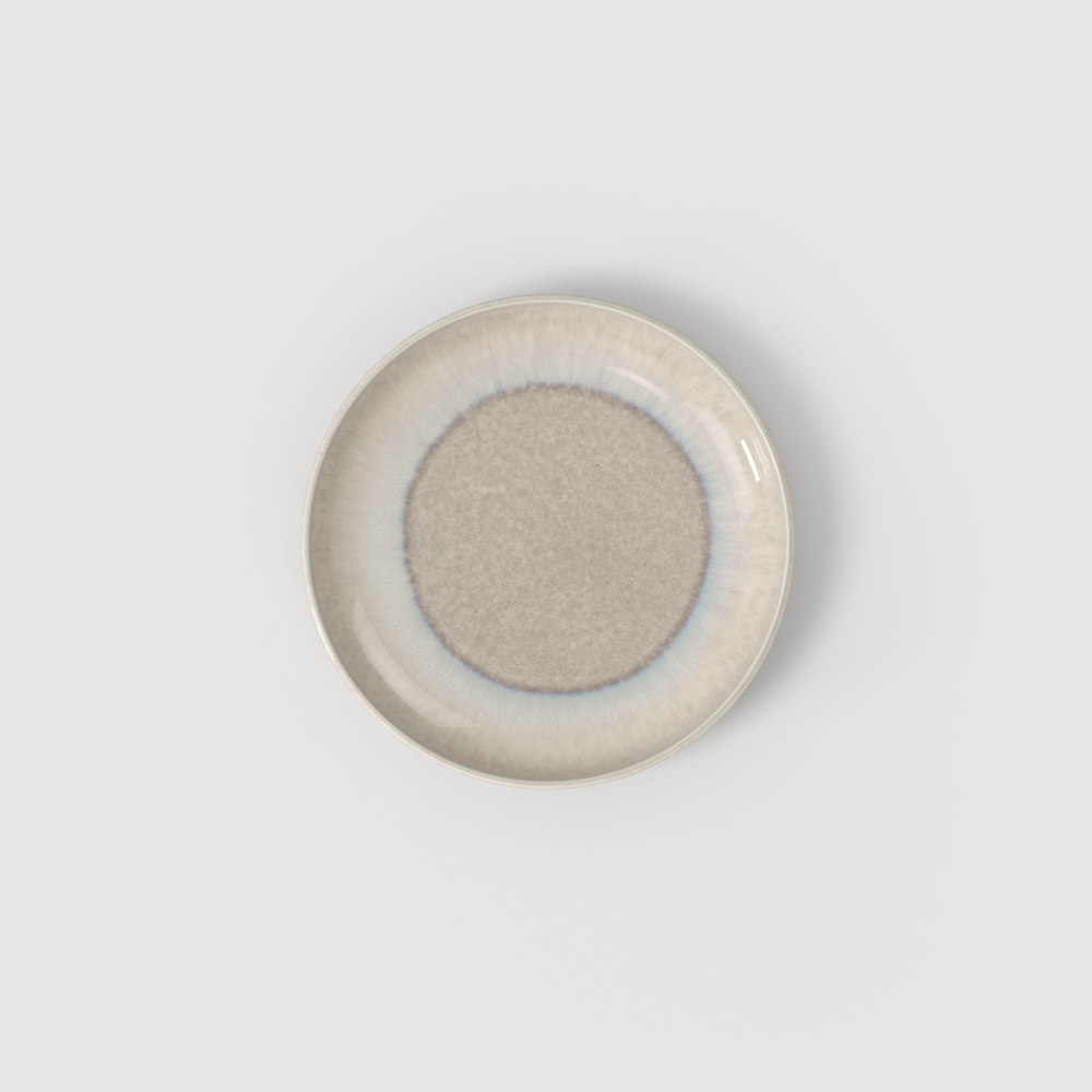 Perlemor Plate - Beige, 8'', Premium Porcelain