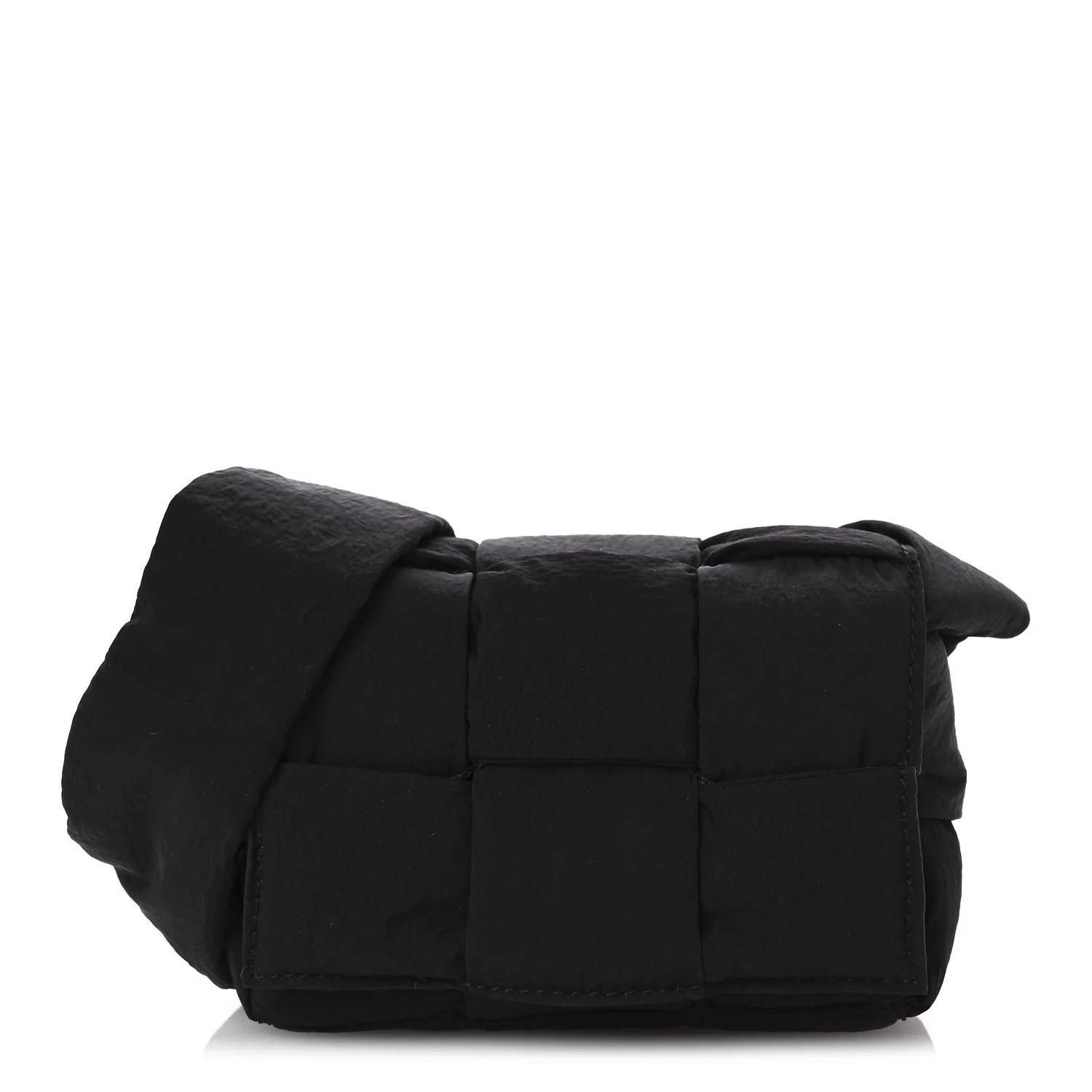 Nylon Intrecciato Padded Tech Candy Cassette Bag Black