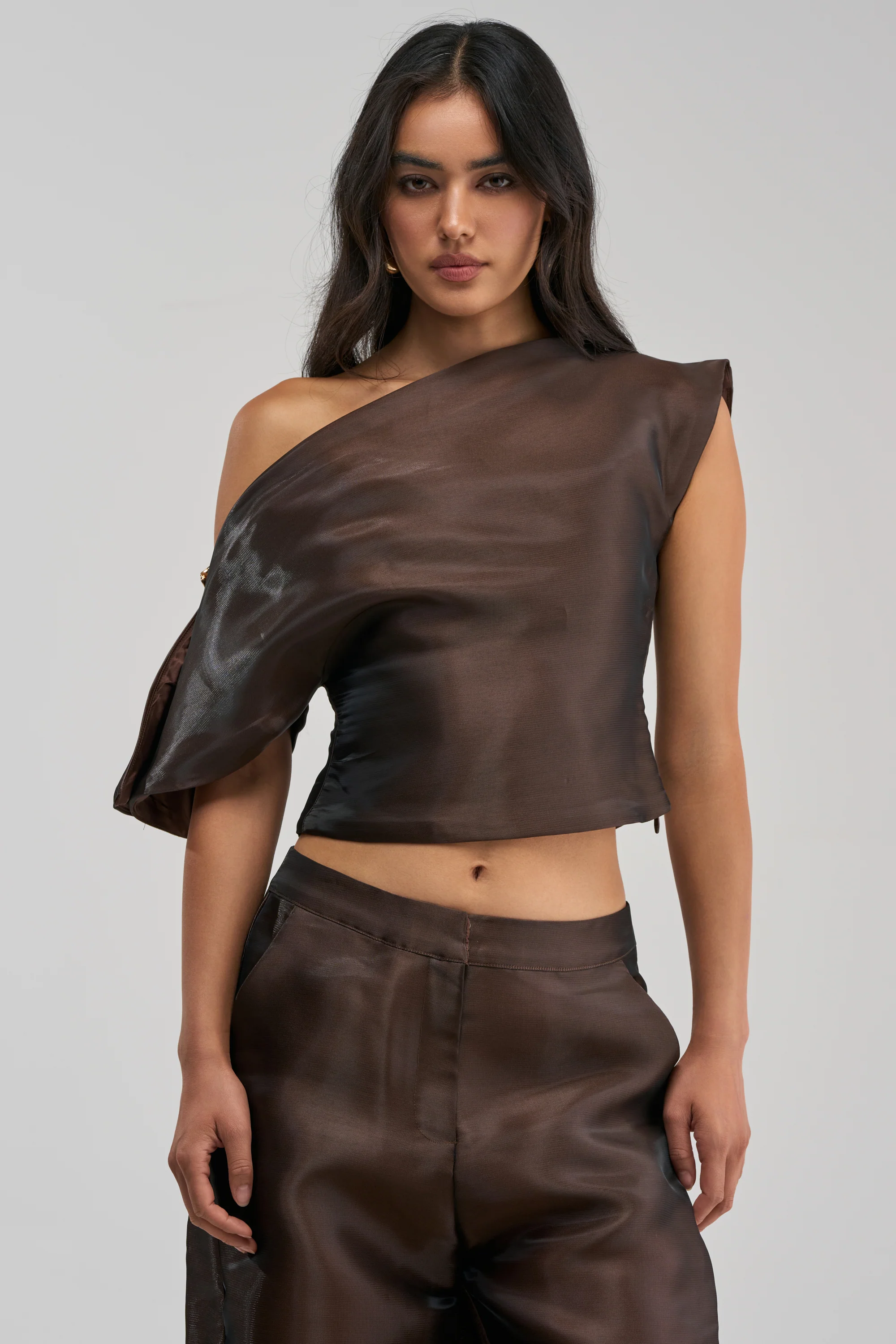 ON FIRE BLOUSE IN BROWN - Akira Store