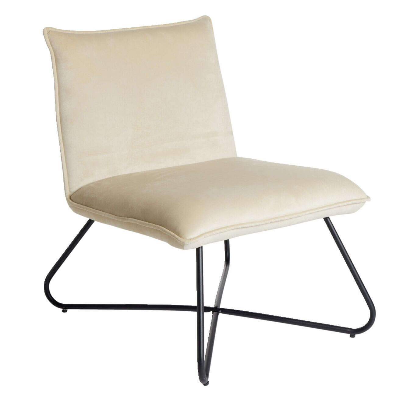 Fauteuil relax papillon beige L61xP77xH78cm