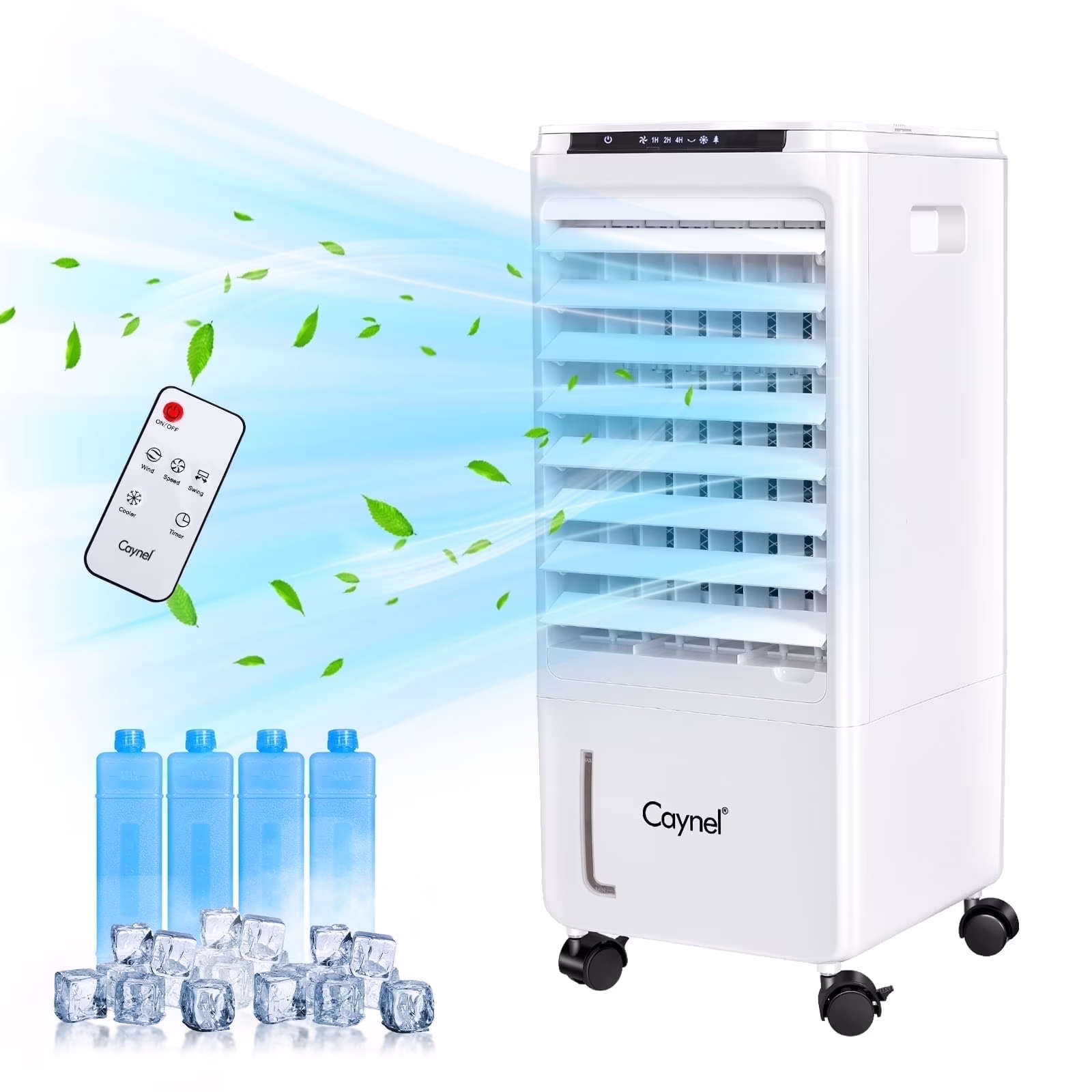 Evaporative Air Cooler, Portable Air Conditioners w/7H Timer for Auto-Off,1.85-Gal Tank Windowless Air Conditioner,Swamp Cooler Air Conditioner for Room Bedroom Outdoor Indoor