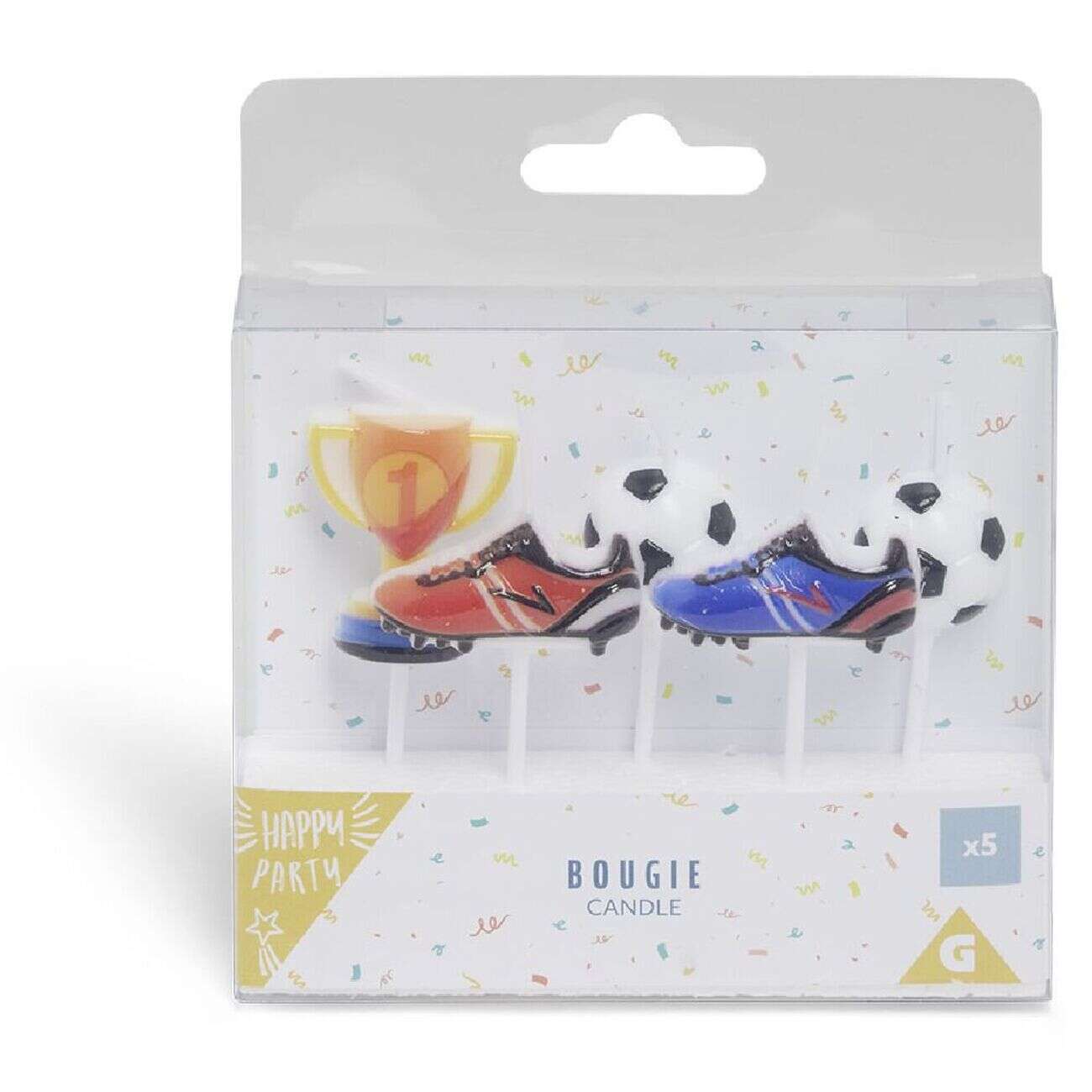 Bougie football pique x5