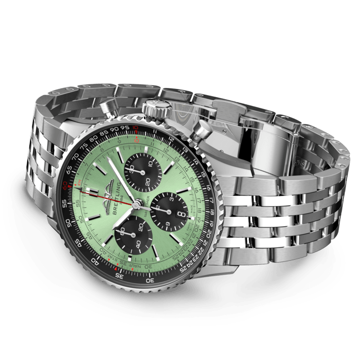 [Super Clone]Breitling AB0138241L1A1 Navitimer B01 Green Dial - Νew
