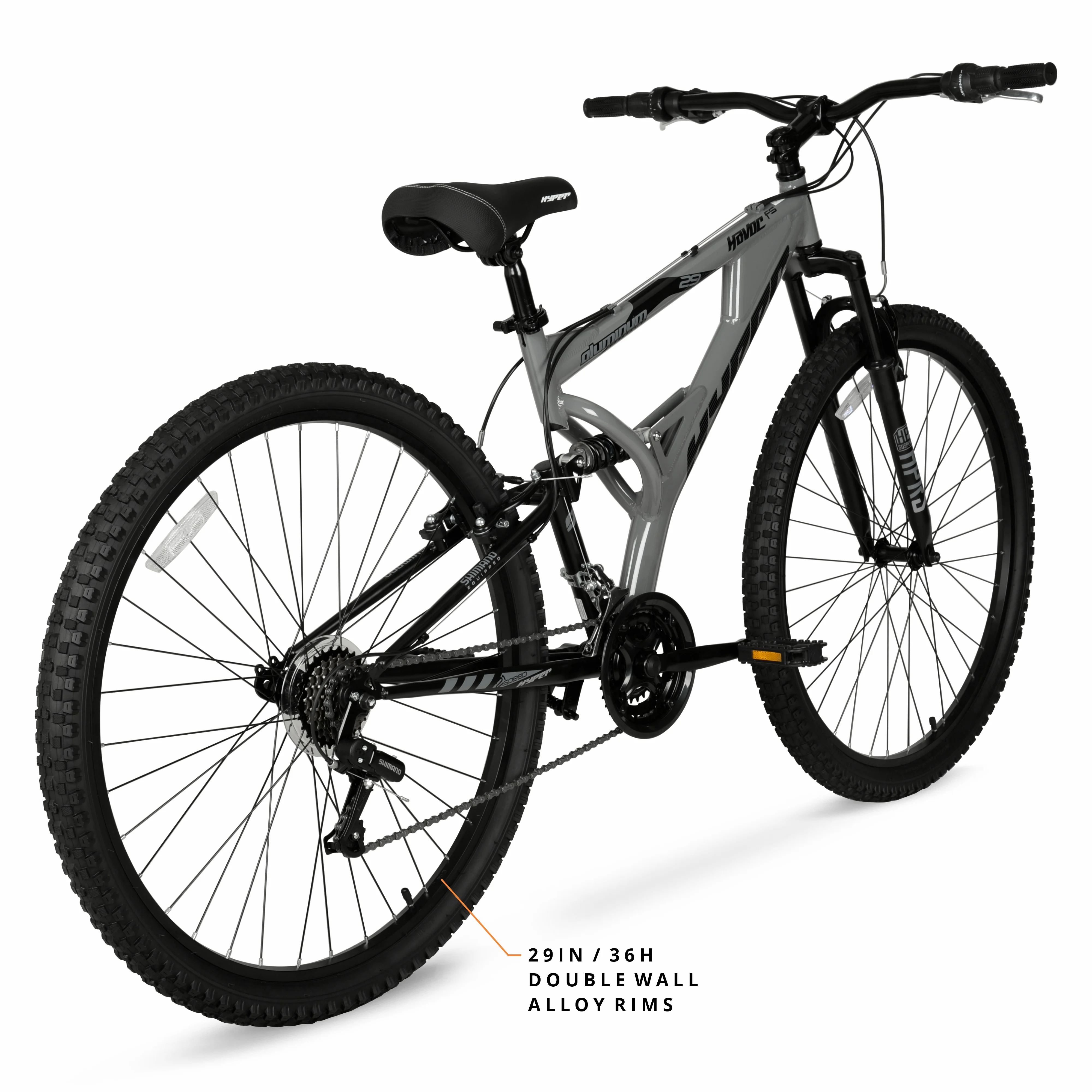 29" Men's Havoc Mountain Bike, Gray - Image 3