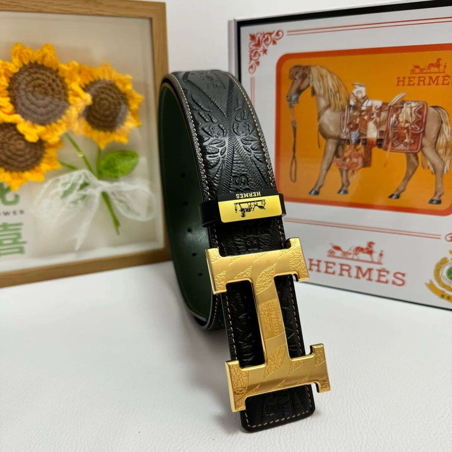 HERMES オリジナル牛革ベルト