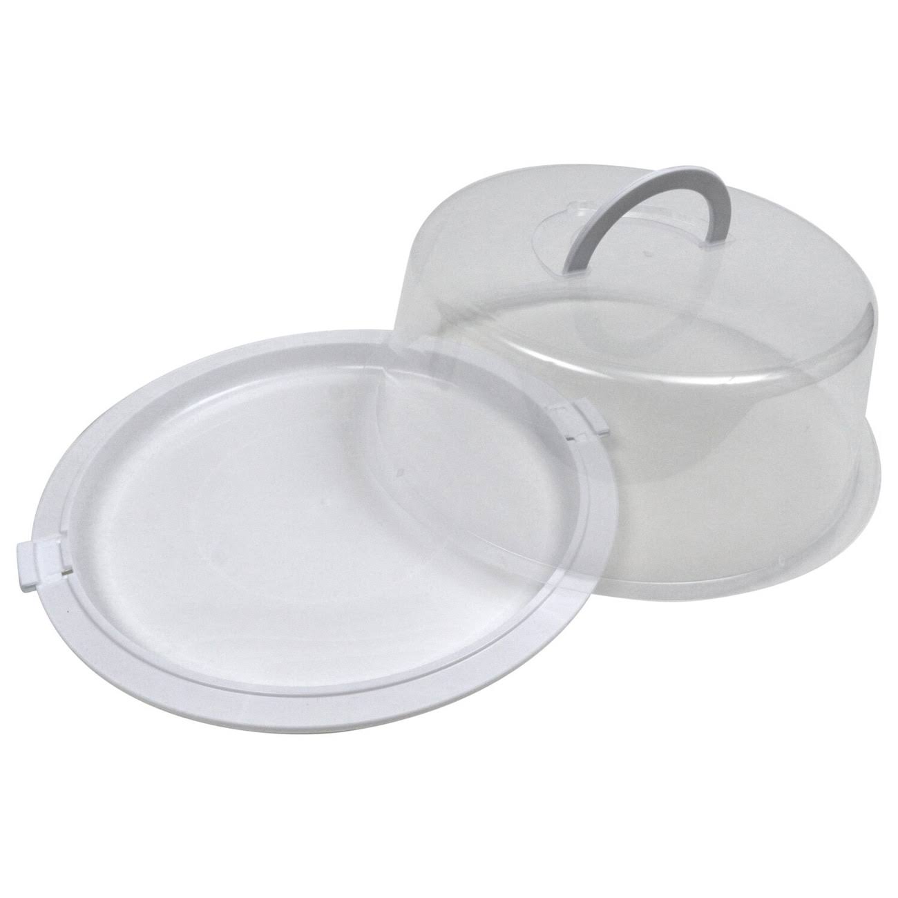Sure Fresh Reusable Plastic Cake Container with Lid, 12x4.75 in.