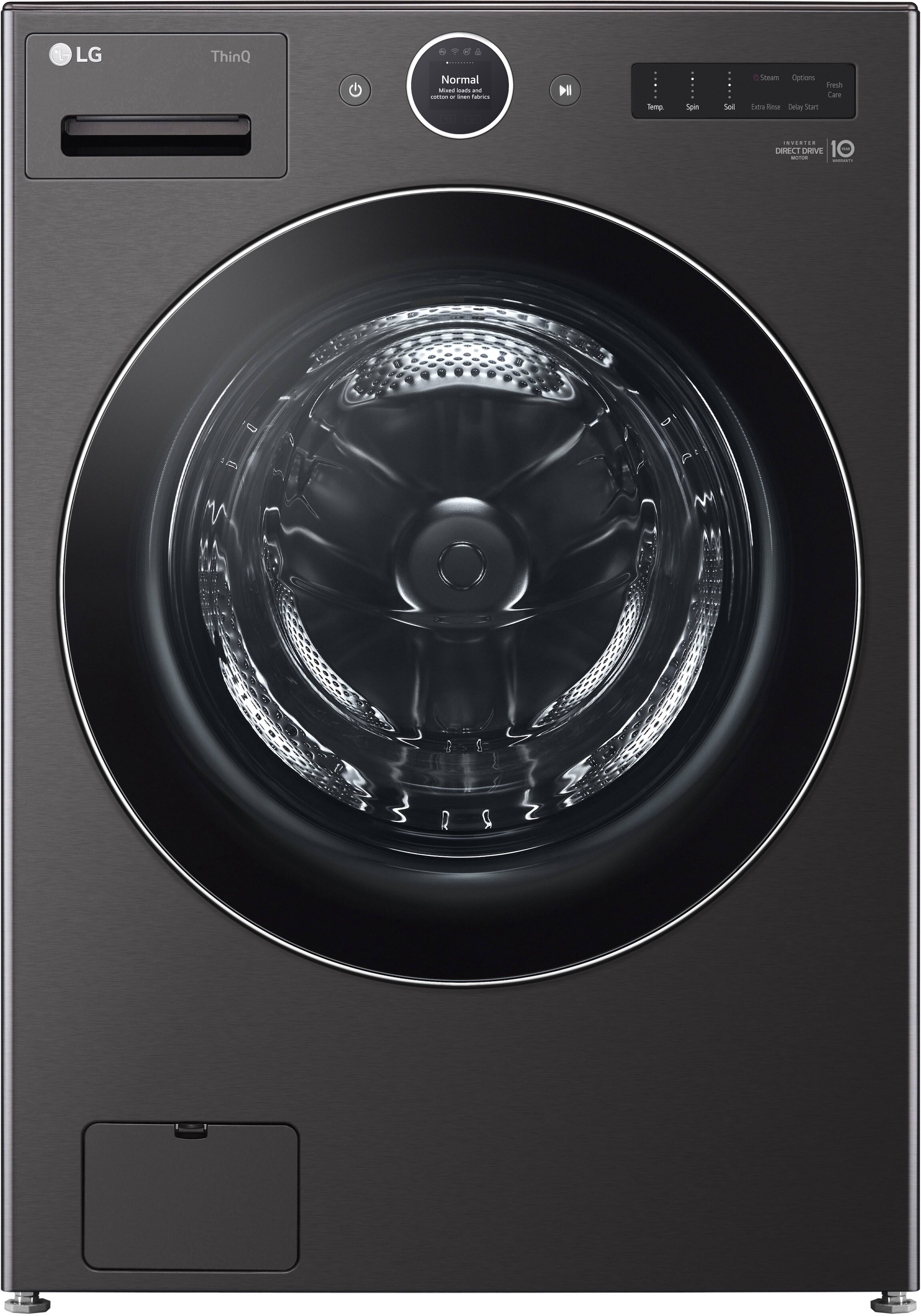 LG 5.0 Cu. ft. Black Steel Front Load Washer