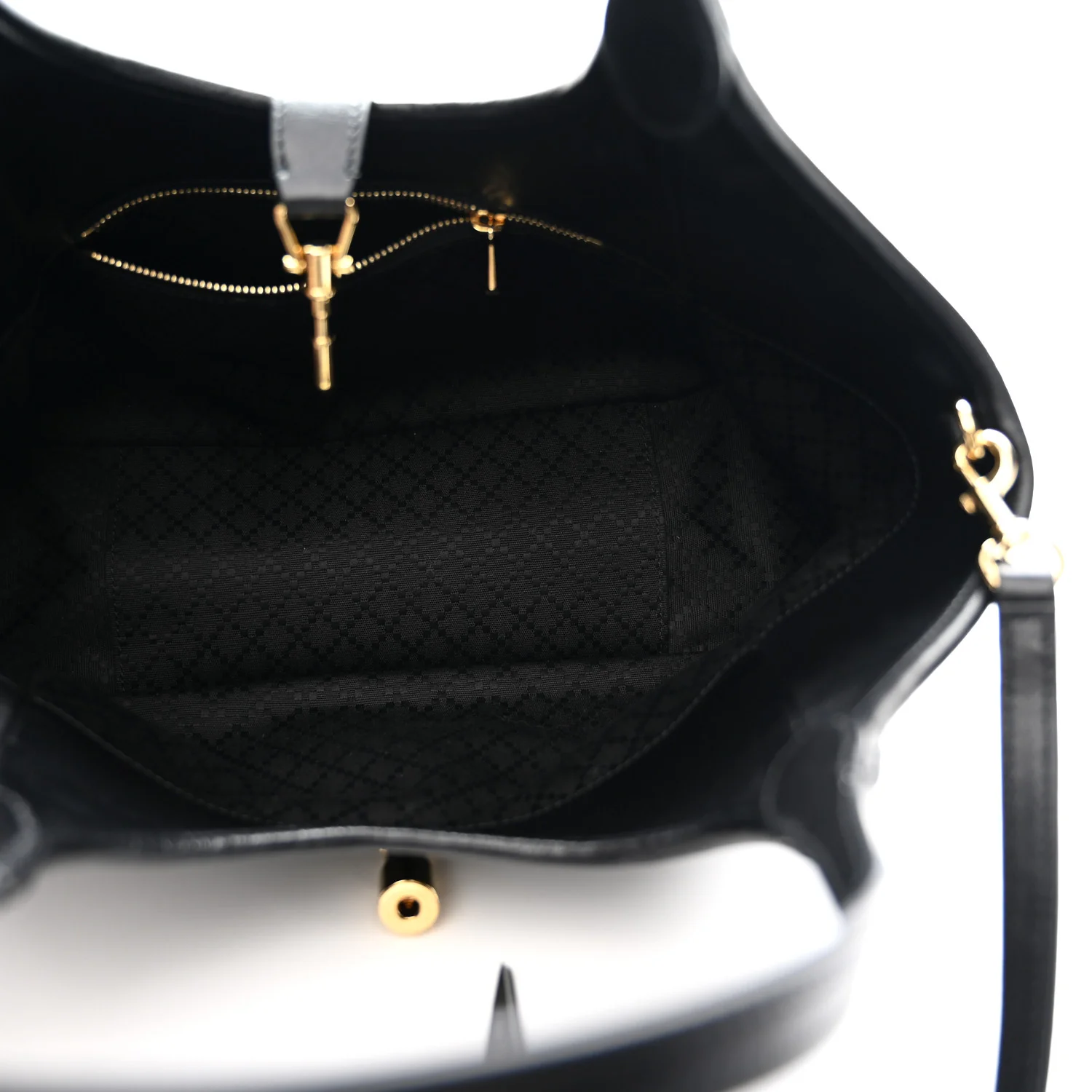 Soft Calfskin Small Mercato Tote Bag Black