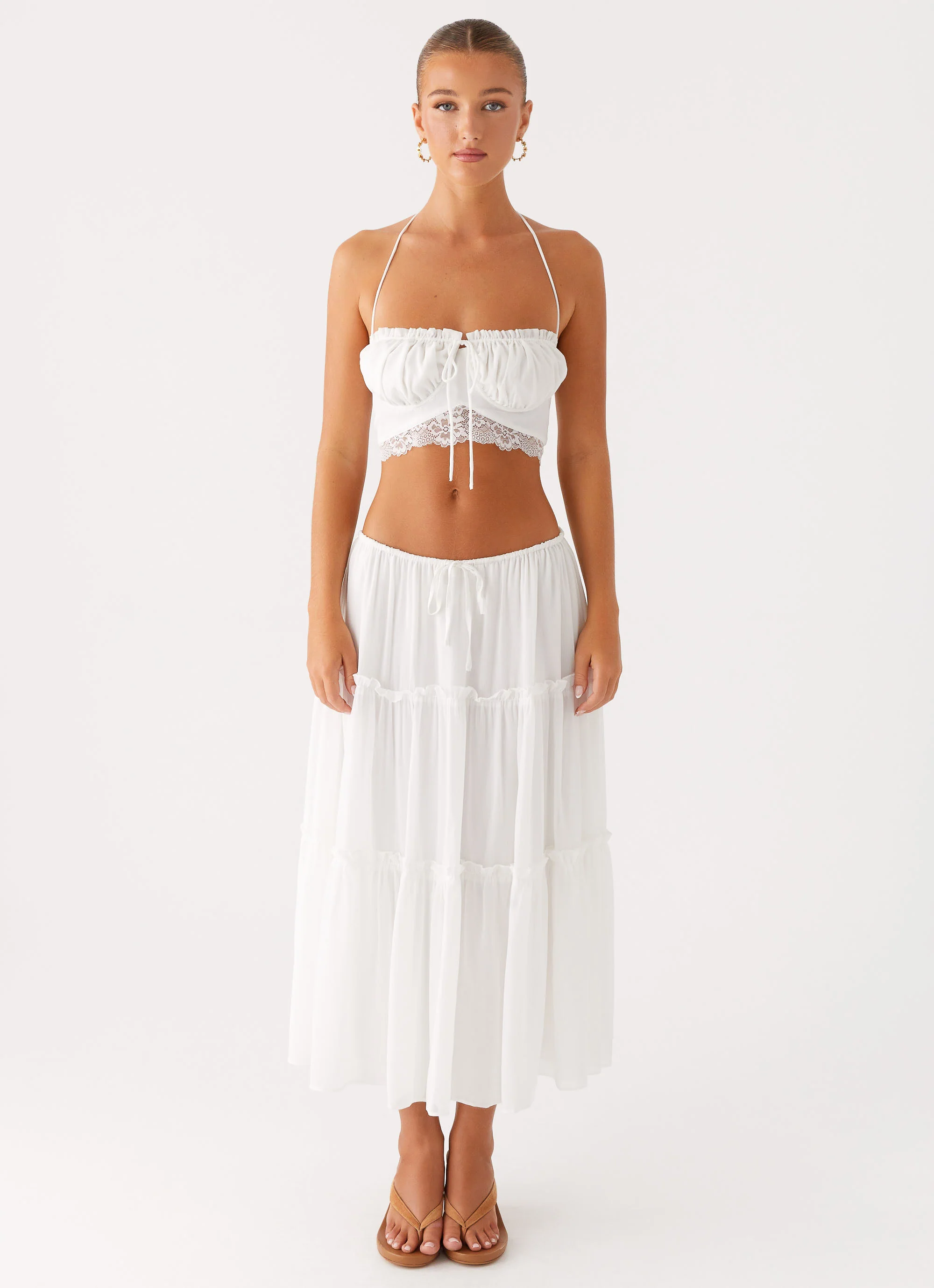 Evi Halterneck Top - Ivory