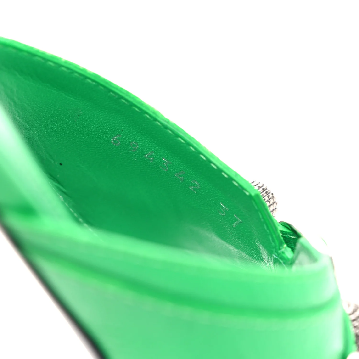 Agneau Arena Cagole Flat Slide Sandals 37 Vivid Green