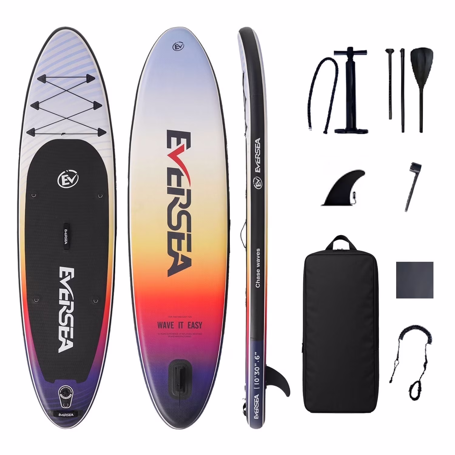 10' Inflatable Stand up Paddle Board,with Premium SUP Paddle Board Accessories,Non-Slip Comfort Deck for Youth Adults(Red) - Image 5