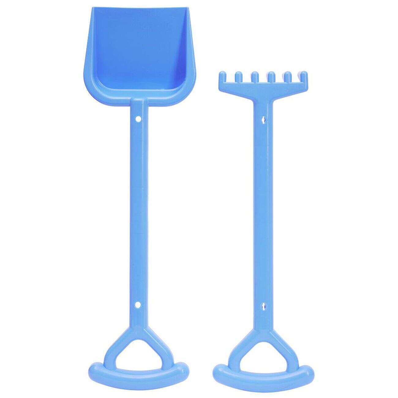 Pelle avec râteau de plage plastique