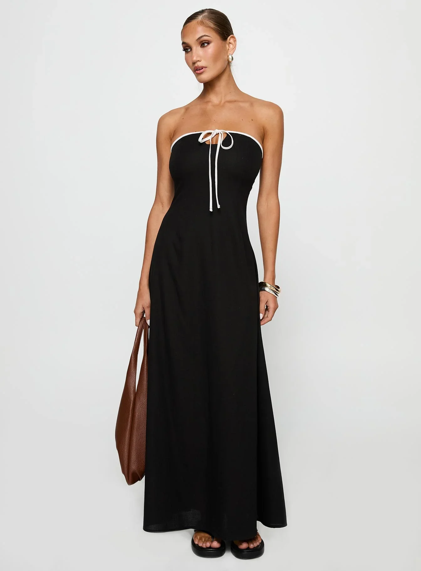 Bijou Strapless Maxi Dress Black