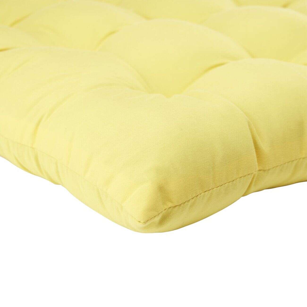 Galette de chaise carrée unie jaune 38x38cm