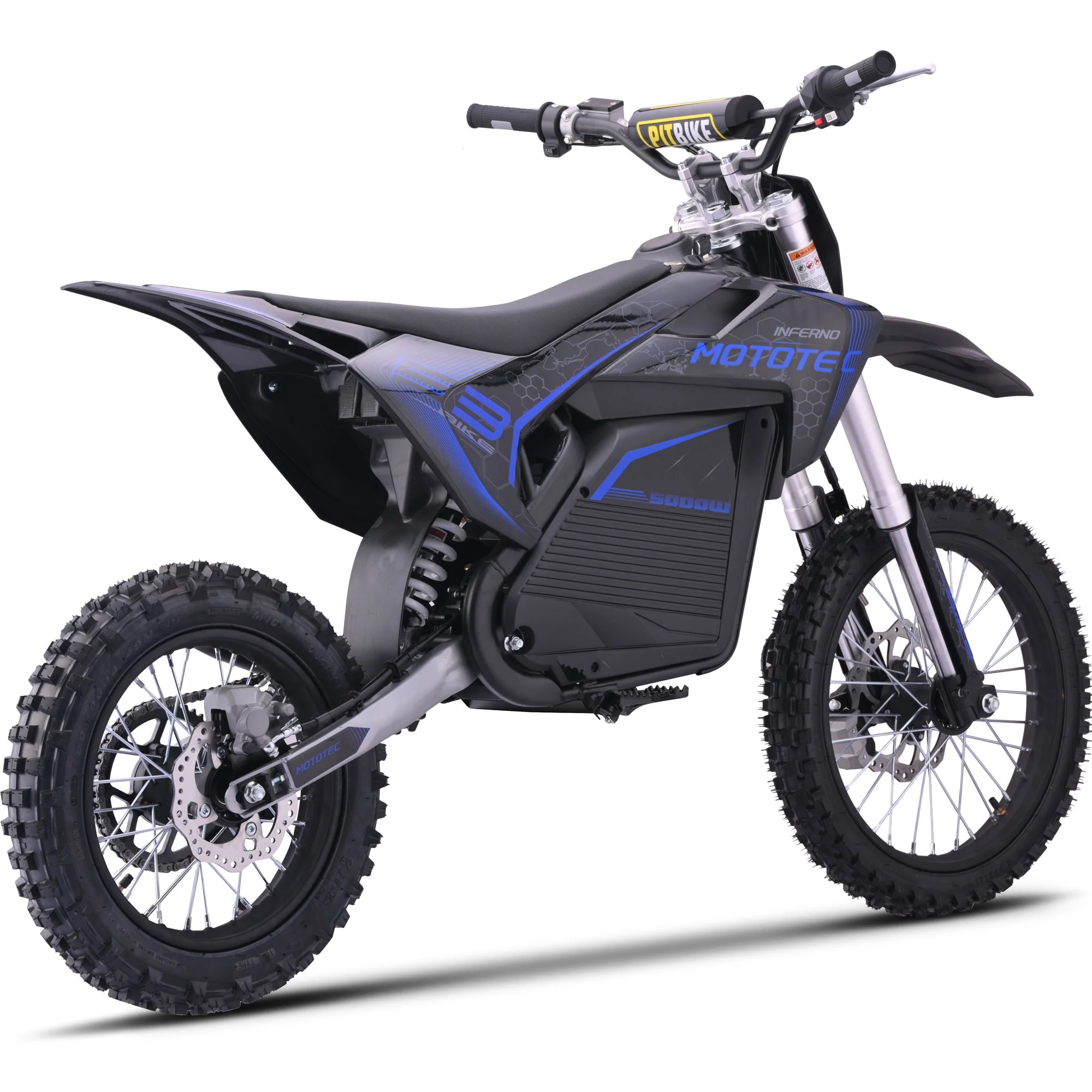 Mototec 72v Pro Electric Dirt Bike 5000w Lithium Blue