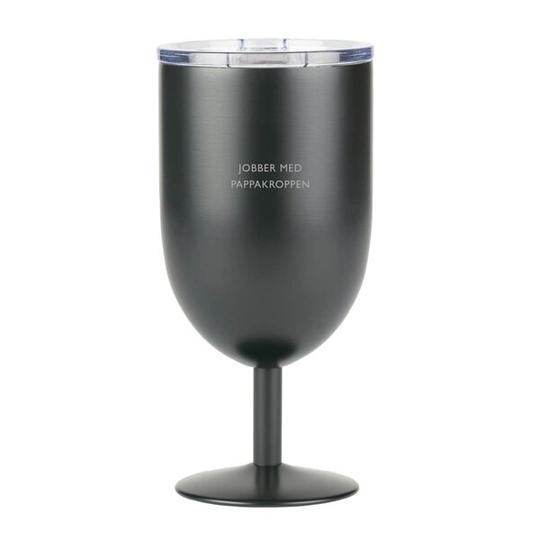 Termo ølglass JOBBER MED PAPPAKROPPEN 40 cl sort