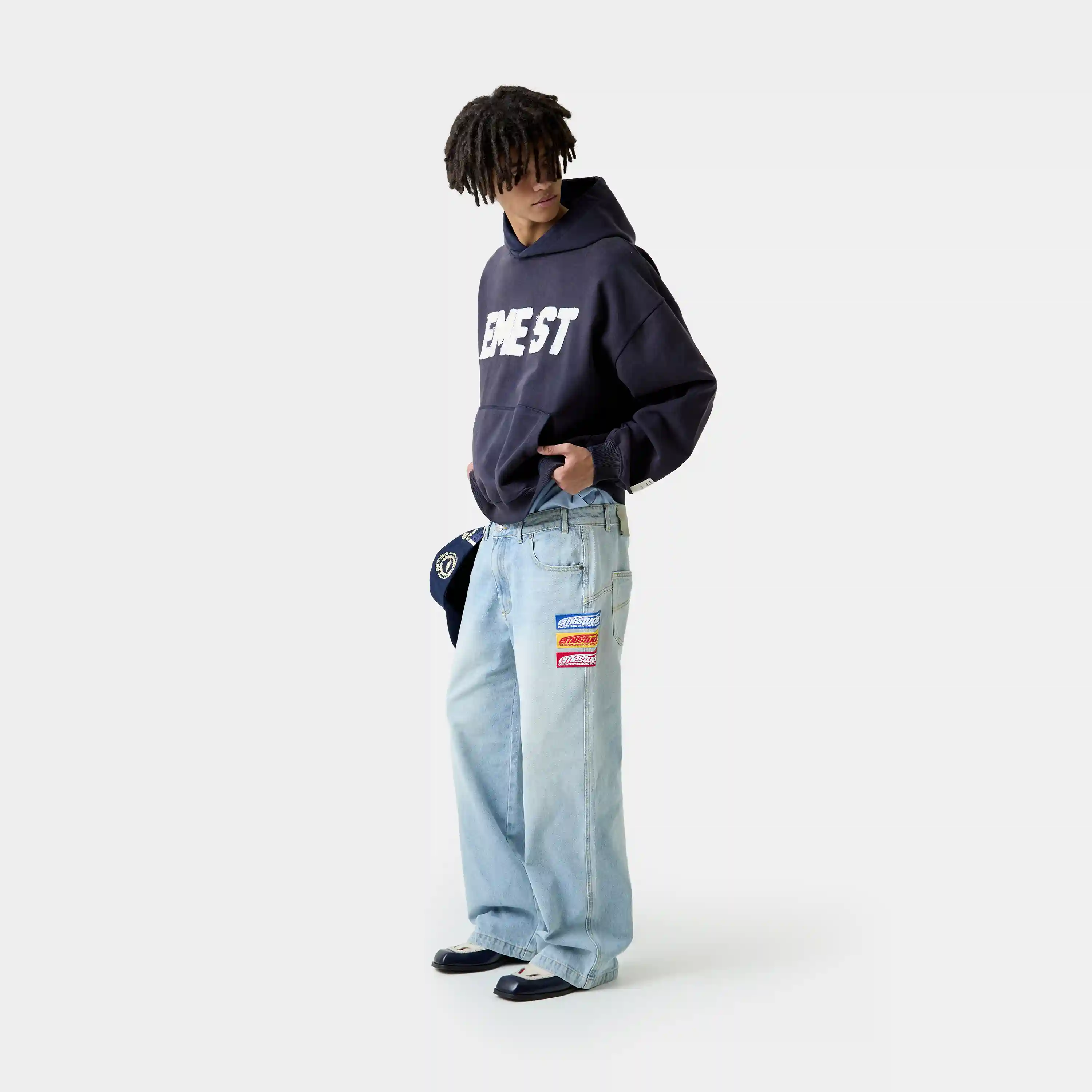 Class 3A Navy Oversized Hoodie