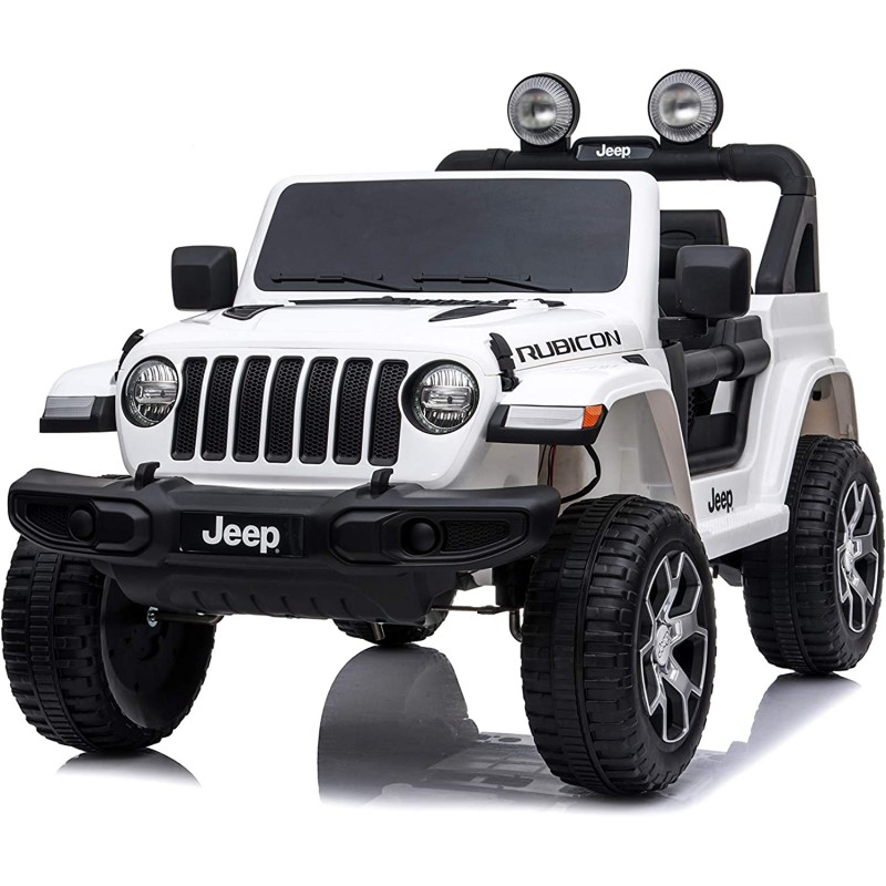 Machine électrique automatique pour enfants, 2 postes Jeep Wrangler Rubicon 12V avec télécommande