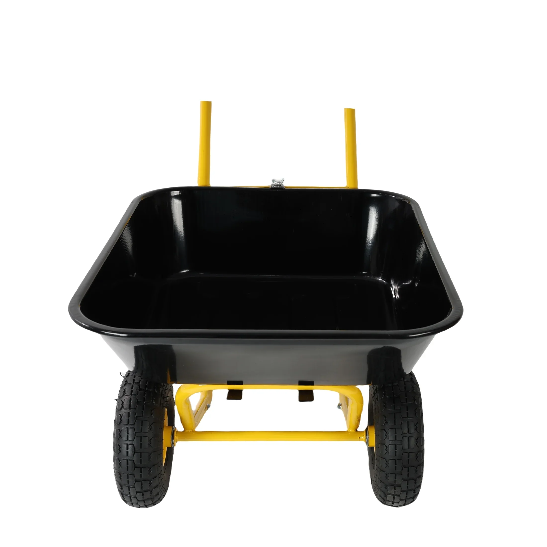 Unbranded Garden Cart with 10-Inch Pneumatic Wheels, Yellow and Black