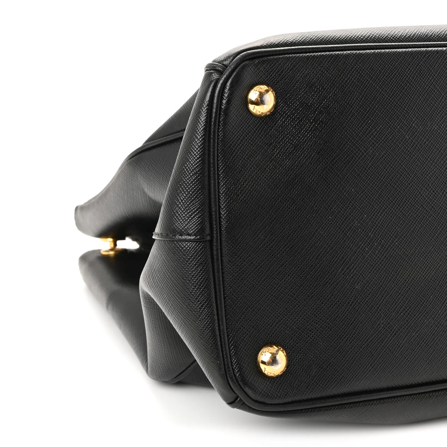 Saffiano Lux Large Galleria Double Zip Tote Black
