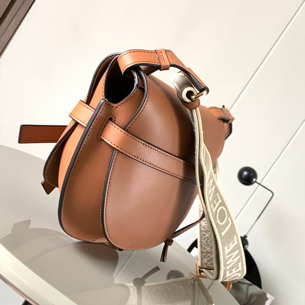 Loewe Small Gate bag in soft calfskin and jacquard
