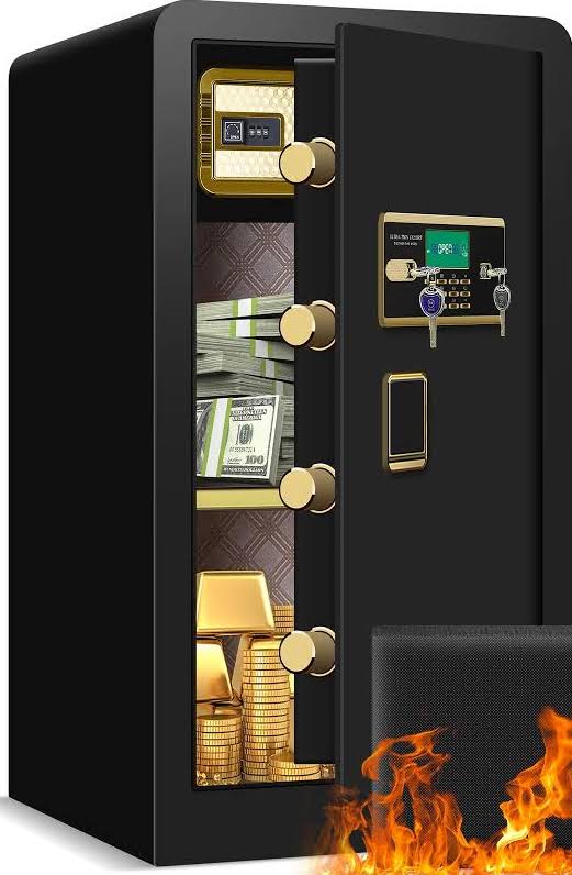 5.0 Cu ft Extra Large Heavy Duty Home Safe Fireproof Waterproof, Anti-Theft Digital Home Security Safe Box with Fireproof Document Bag, Fireproof