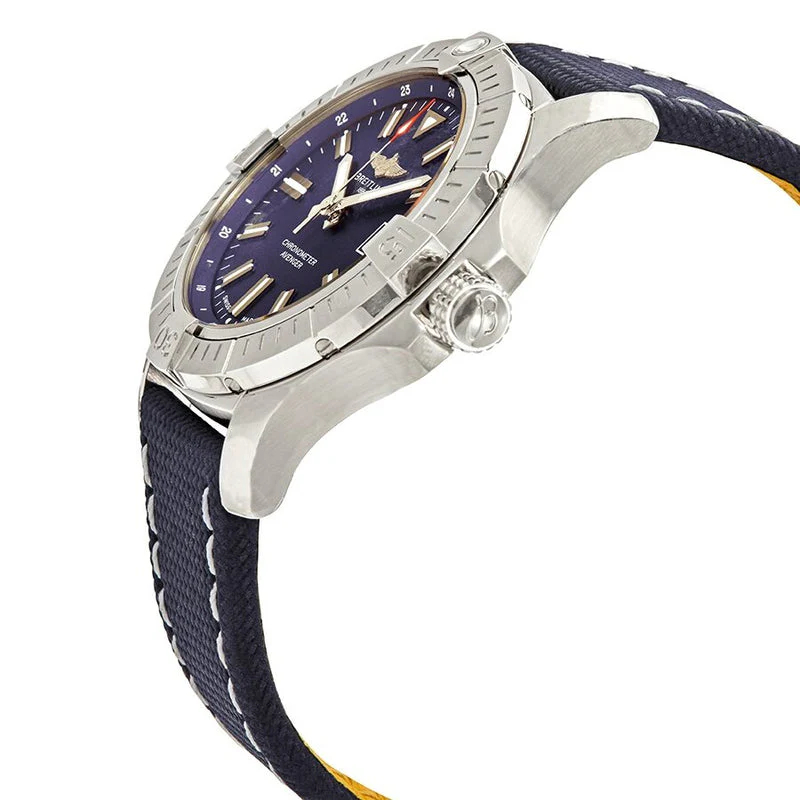 [Super Clone]Breitling Avenger Automatic 43 Blue Dial Blue Nylon Strap Men's Watch - A17318101C1X1
